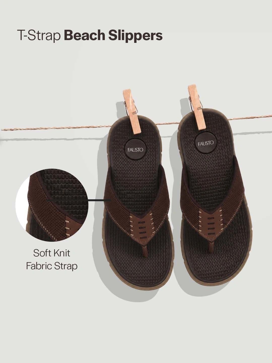 FAUSTO Men Colourblocked Thong Flip-Flops thumbnail 5