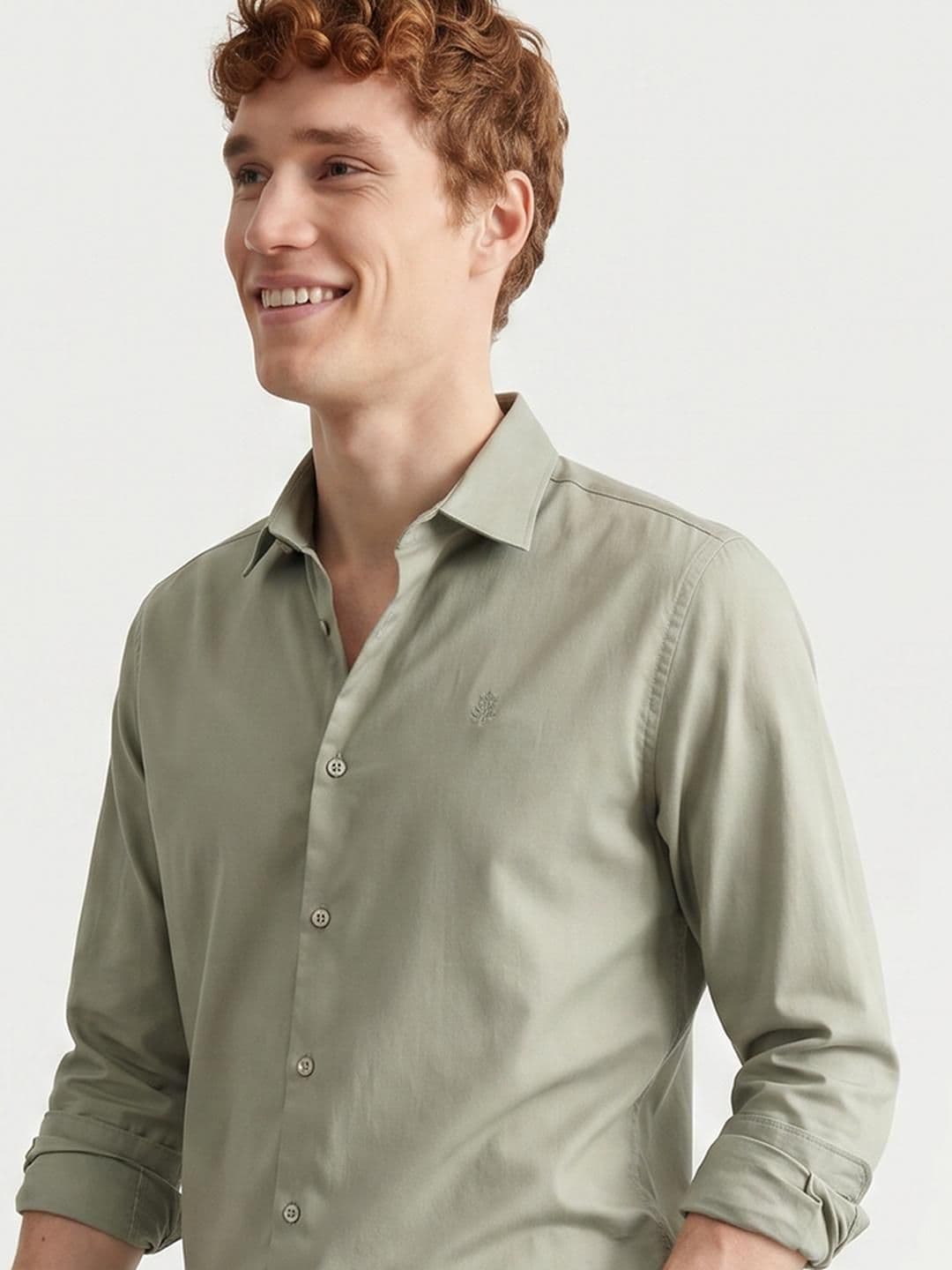 Mast & Harbour Easy Drape Sage Green Shirt - view 1