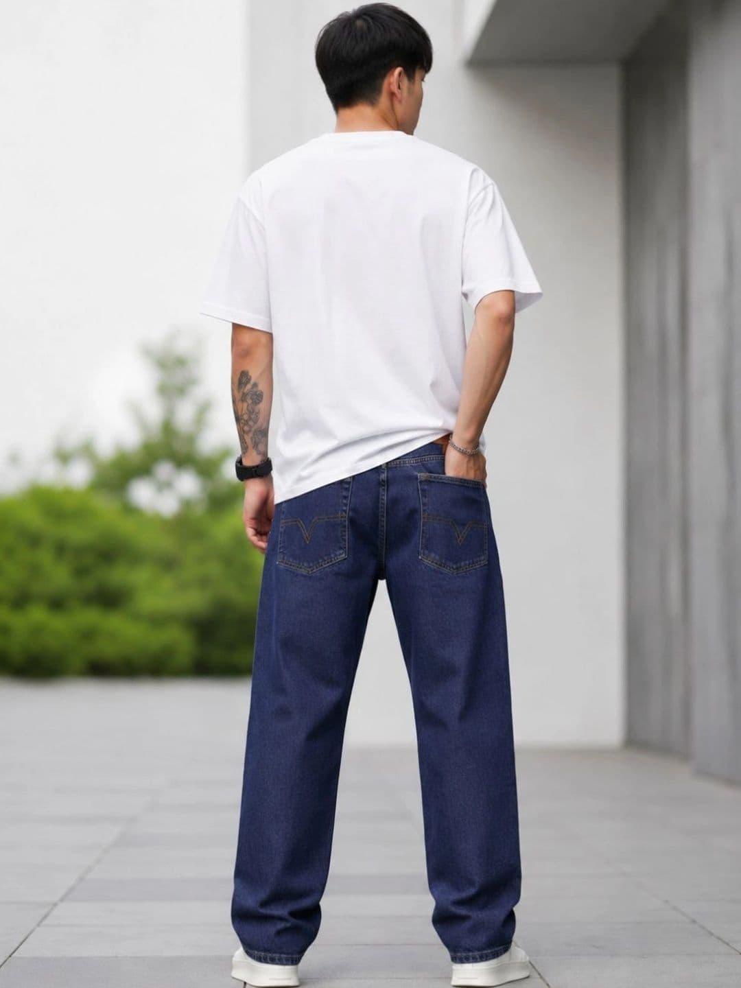 BREXX Men Jean Wide Leg Mid-Rise Stretchable Jeans thumbnail 2