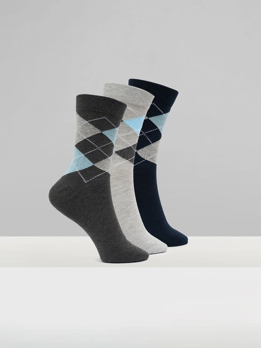 Urban Ranger by pantaloons Men Pack of 3 Cotton Blend Assorted Patterned Calf Length Socks - view 1