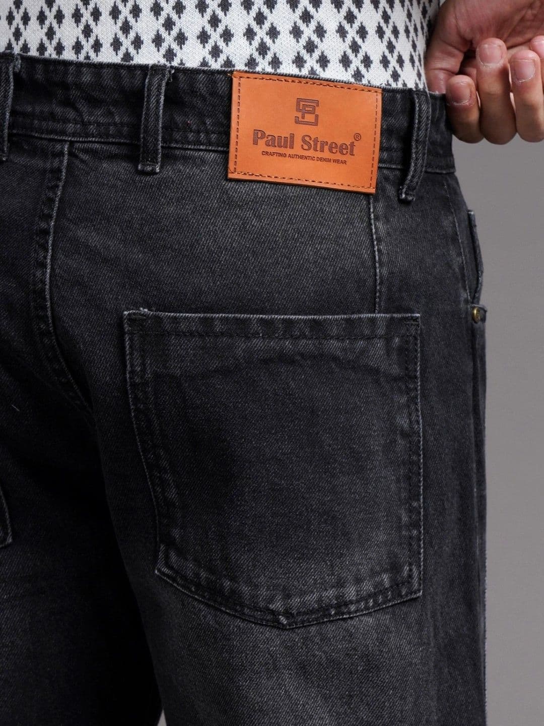 PAUL STREET Men Comfort Tapered Fit Mid-Rise Jeans thumbnail 6