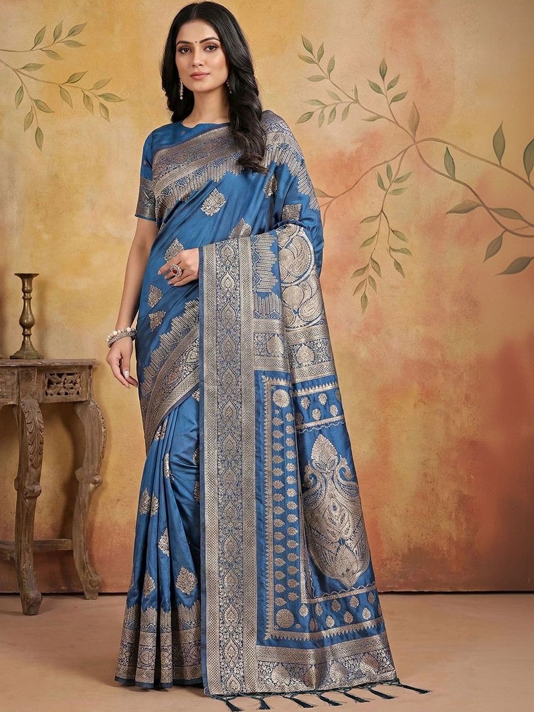 Mitera Woven Design Zari Silk Blend Banarasi Saree - view 1
