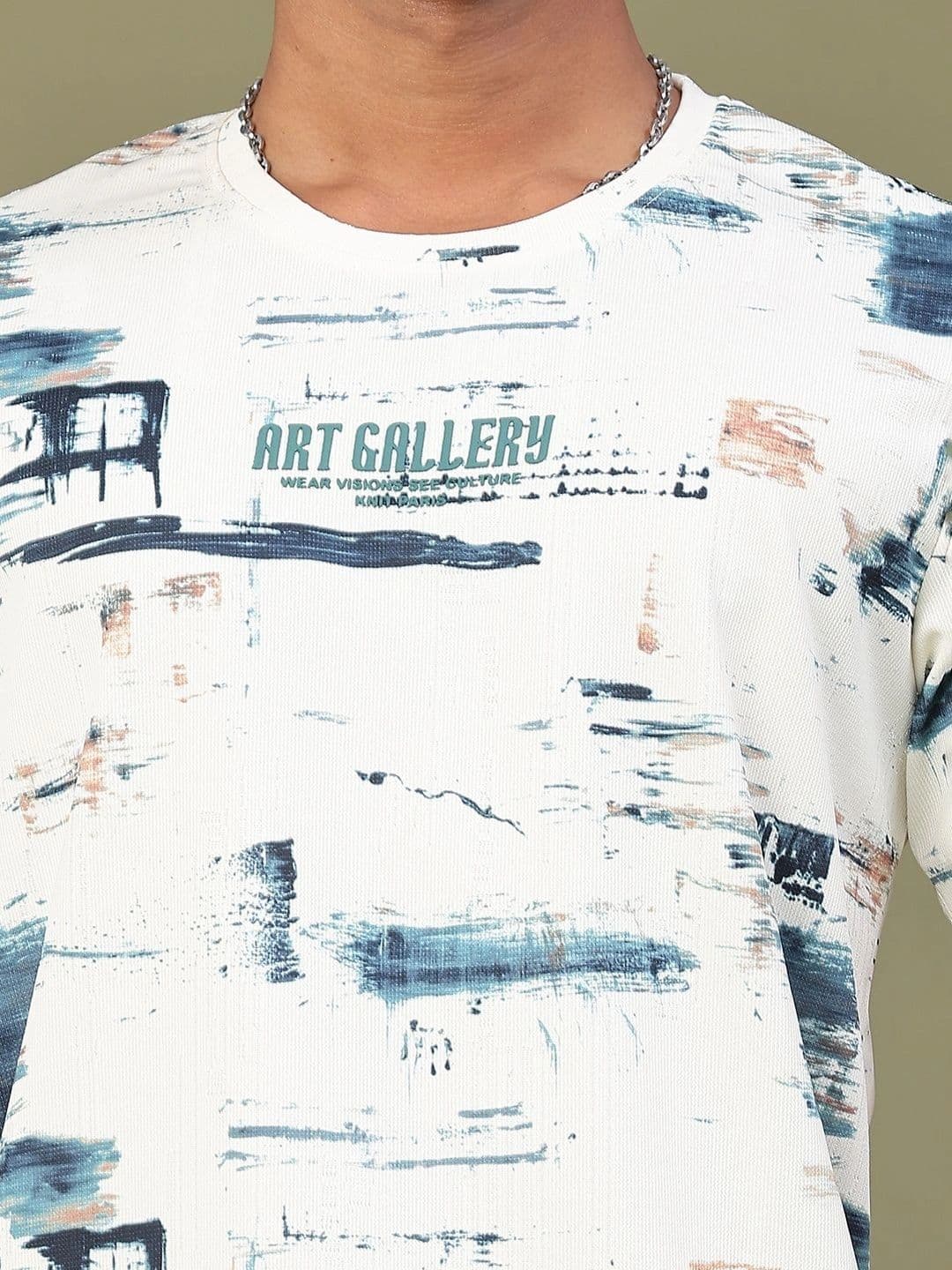 V-Mart Men Printed Slim Fit T-shirt thumbnail 5