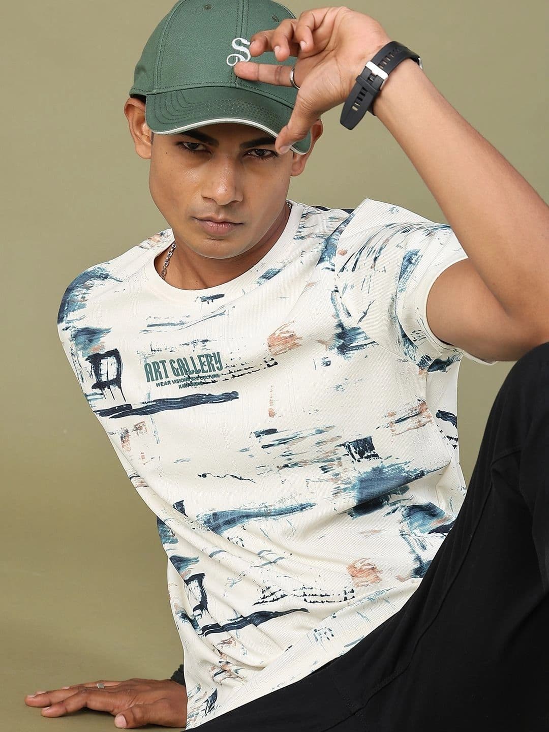 V-Mart Men Printed Slim Fit T-shirt thumbnail 6