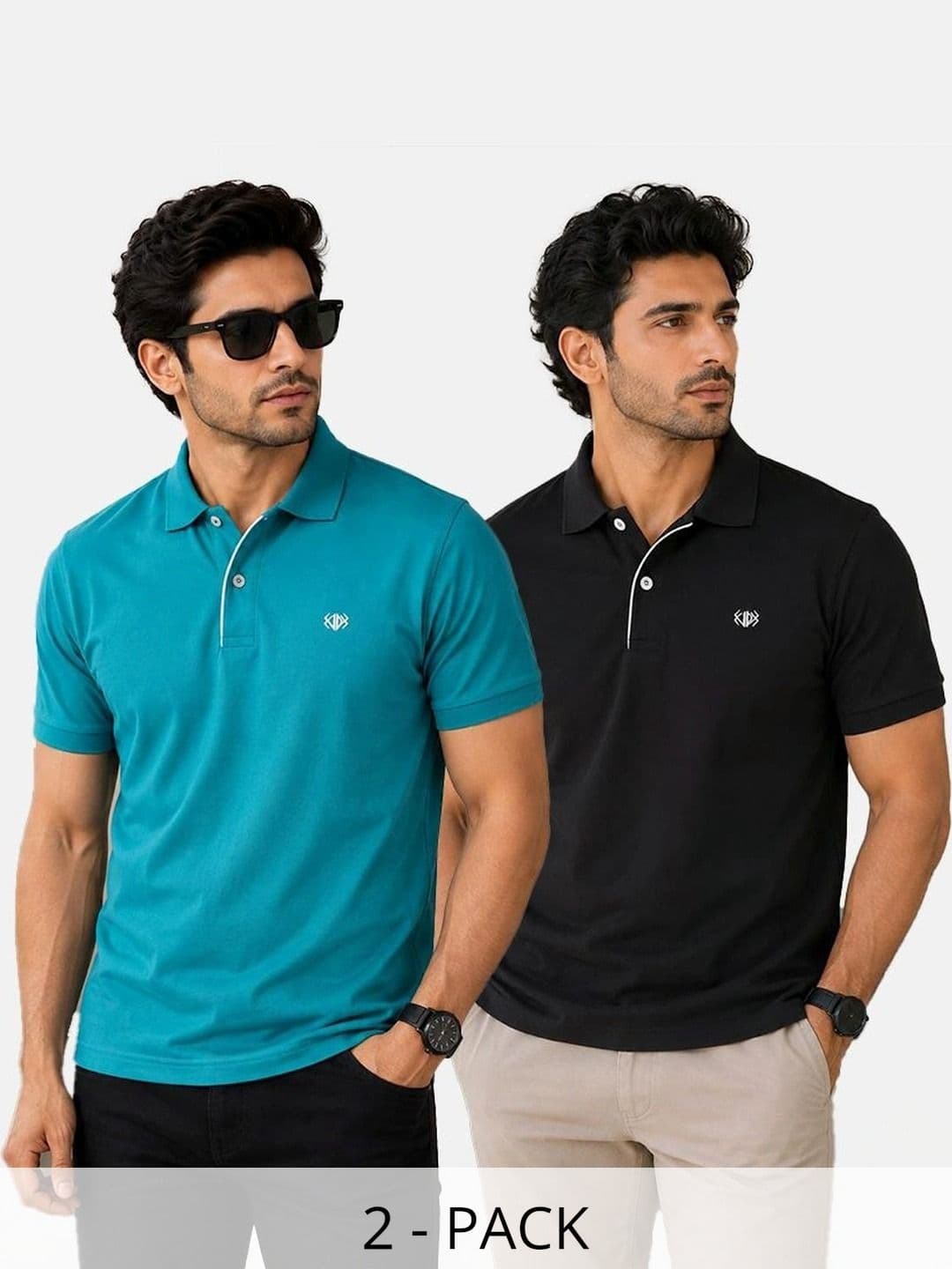 VELDEER Men Brand Logo 2 Polo Collar T-shirt - view 1