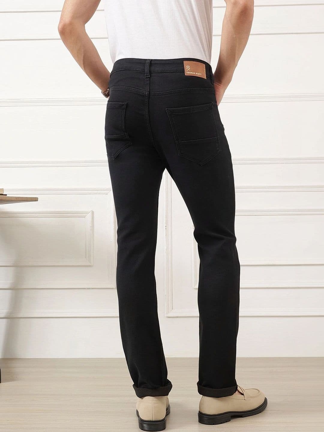 Thomas Scott Men Smart Straight Fit Mid-Rise Stretchable Jeans thumbnail 7