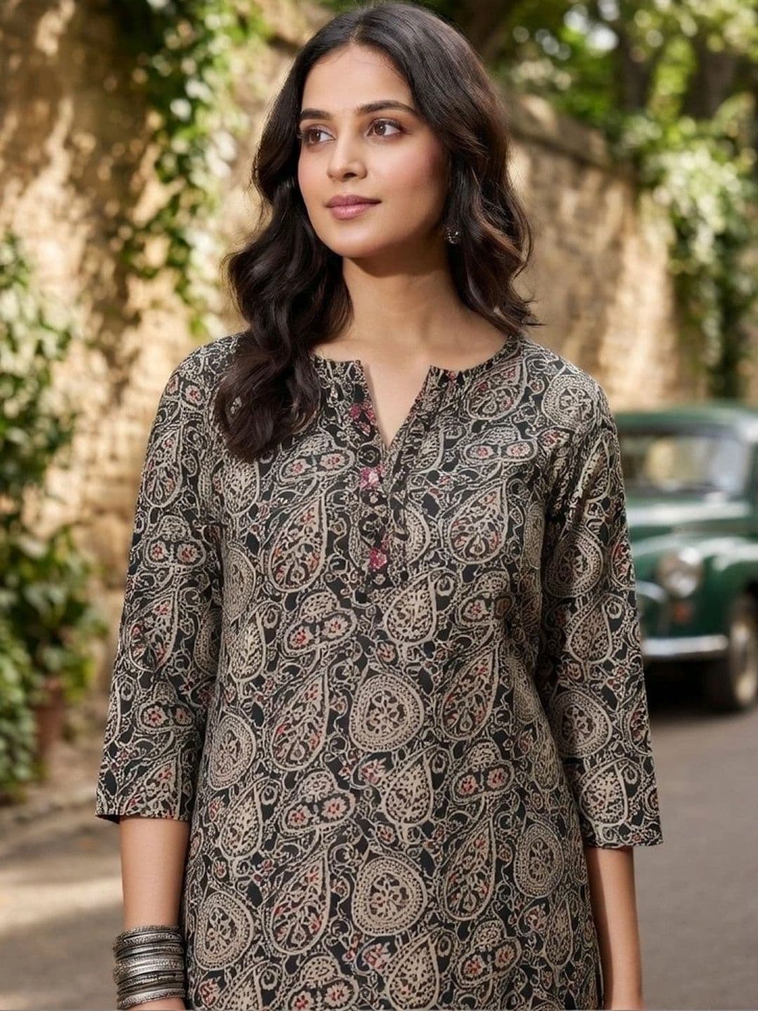 KALAMIR Women Paisley Printed Indie Prints Kurta thumbnail 5