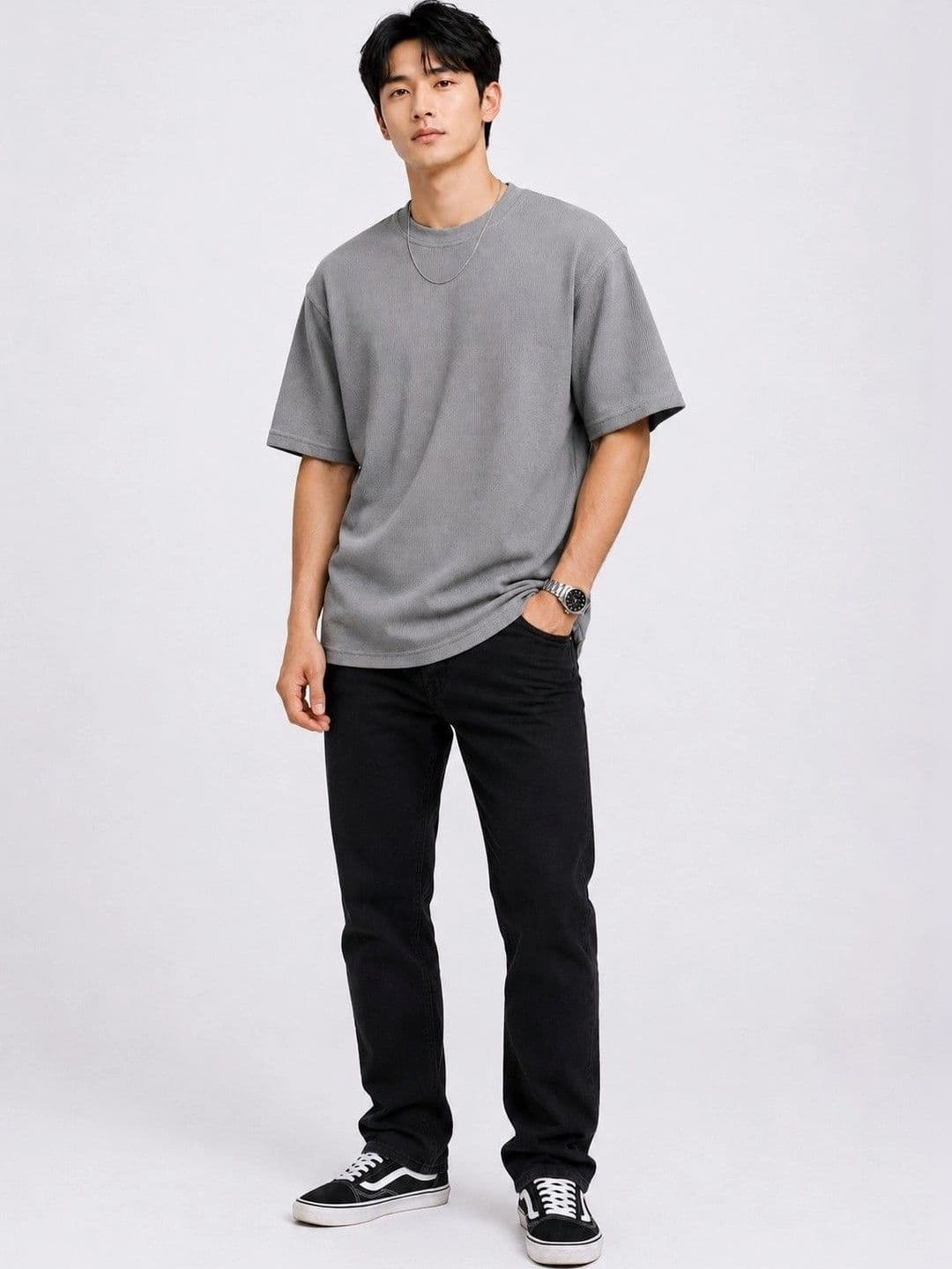 MaverIQ Men Relaxed Fit Drop-Shoulder T-shirt thumbnail 5