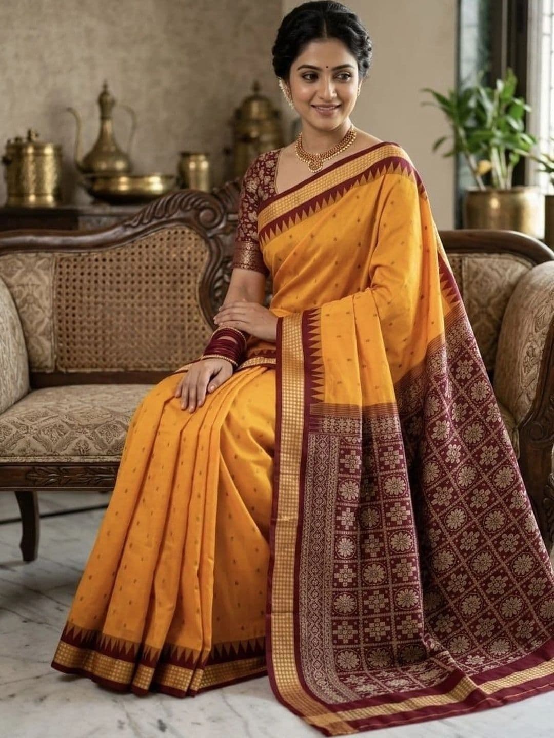 Silk Loomluxe Zari Art Silk Sambalpuri Saree thumbnail 2