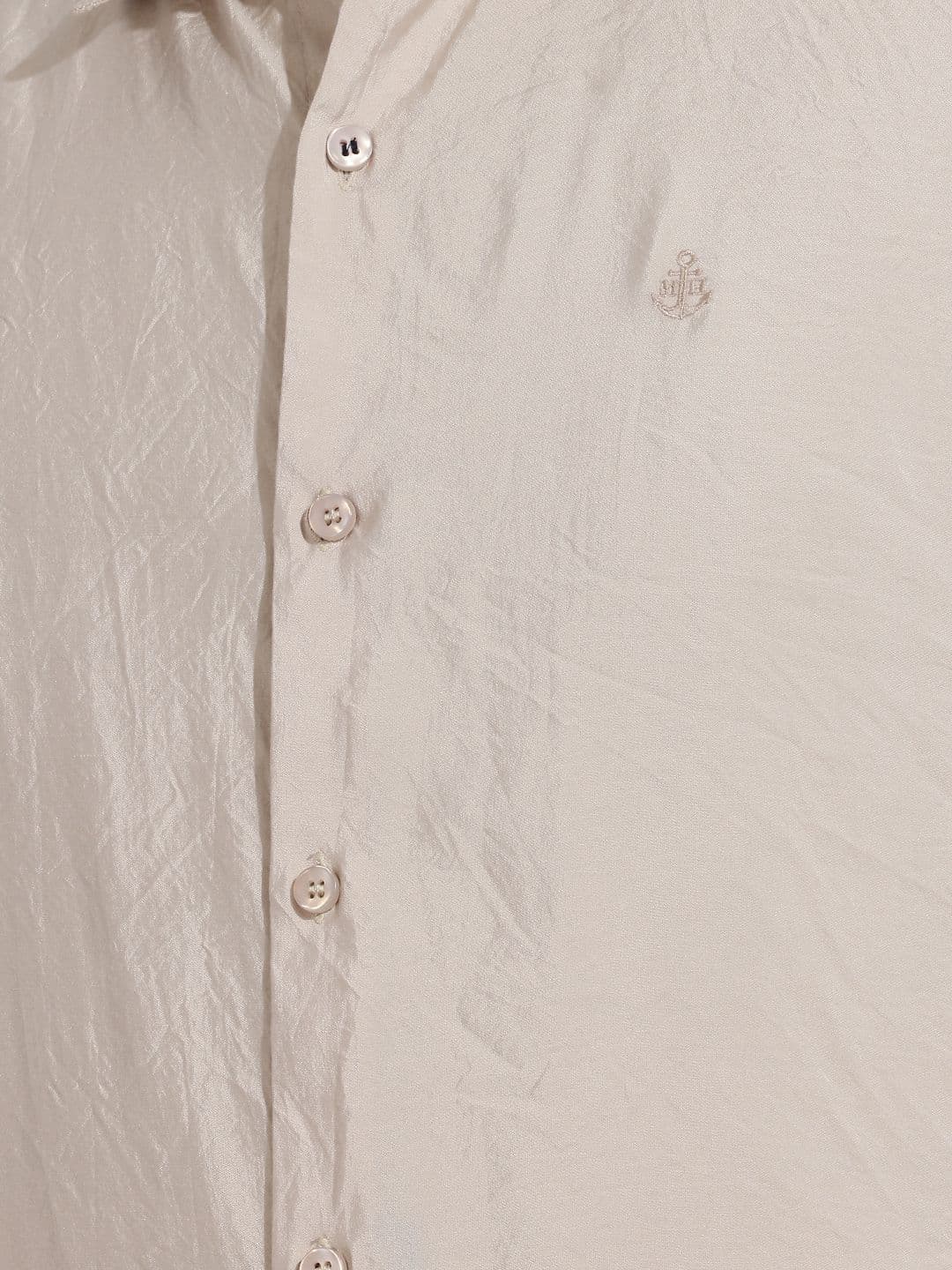 Mast & Harbour Easy Drape Textured Cream Shirt thumbnail 6