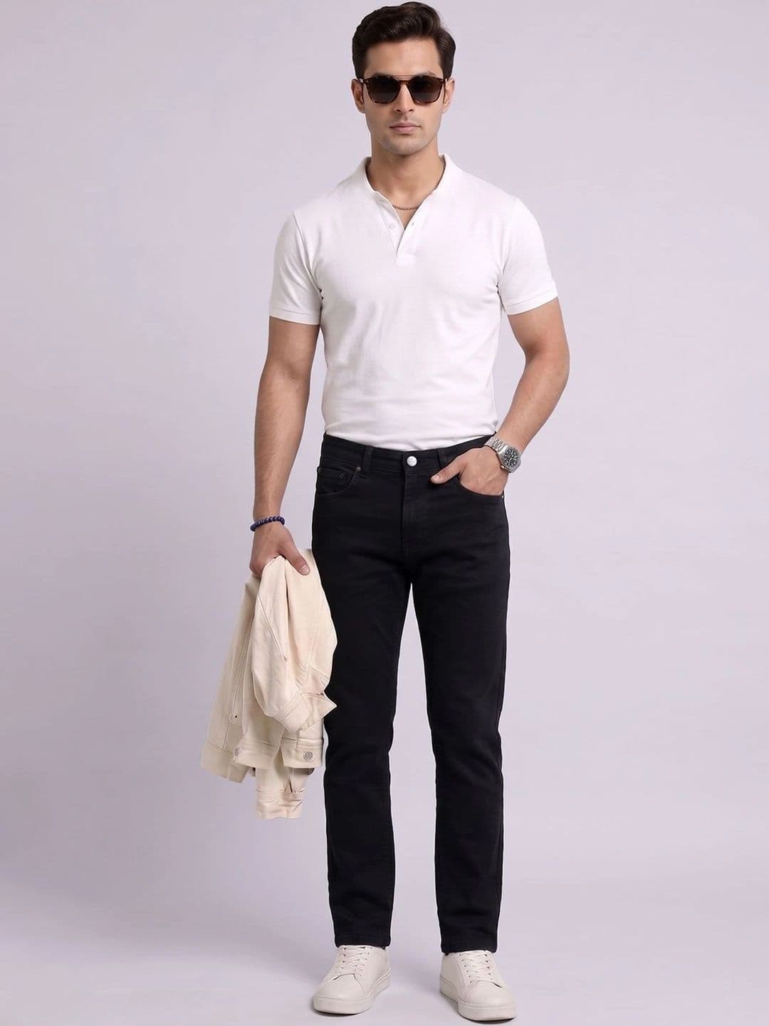 THUNDER JEANS Men Regular Fit Mid-Rise Stretchable Jeans thumbnail 2