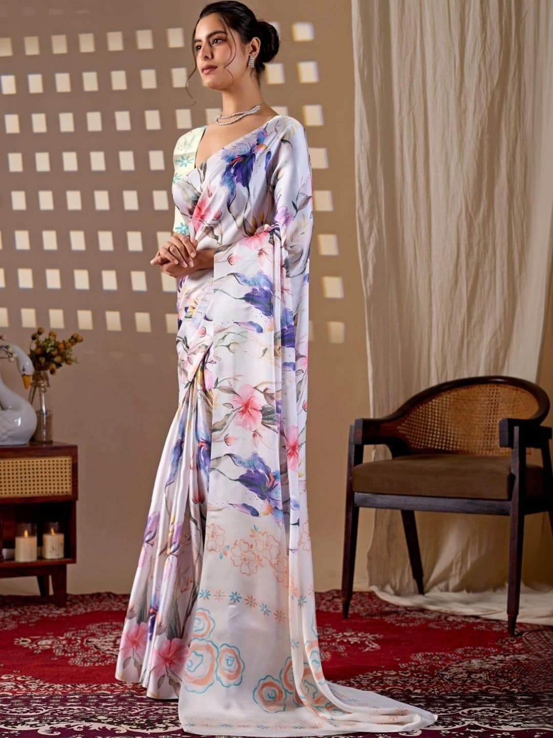 Moda Rapido Floral Fusion Saree thumbnail 2