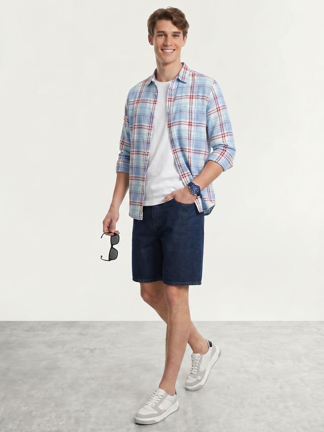 Mast & Harbour Linen Blend Check Shirt thumbnail 5