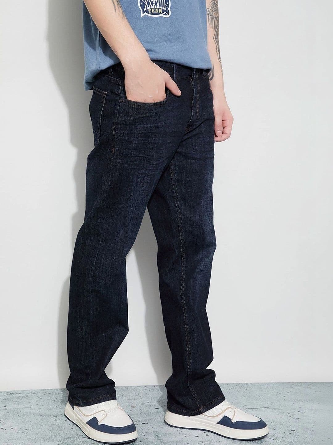 Fame Forever by Lifestyle Men Straight Fit Mid-Rise Stretchable Jeans - view 1