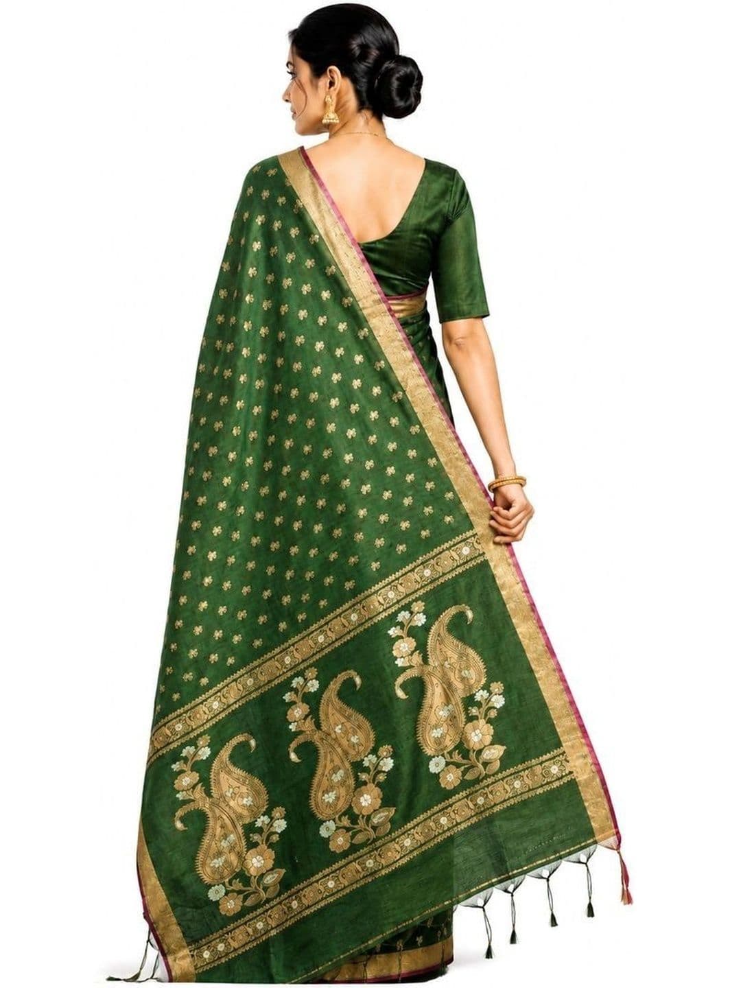 Maa shipra creation Woven Design Zari Taant Saree thumbnail 2