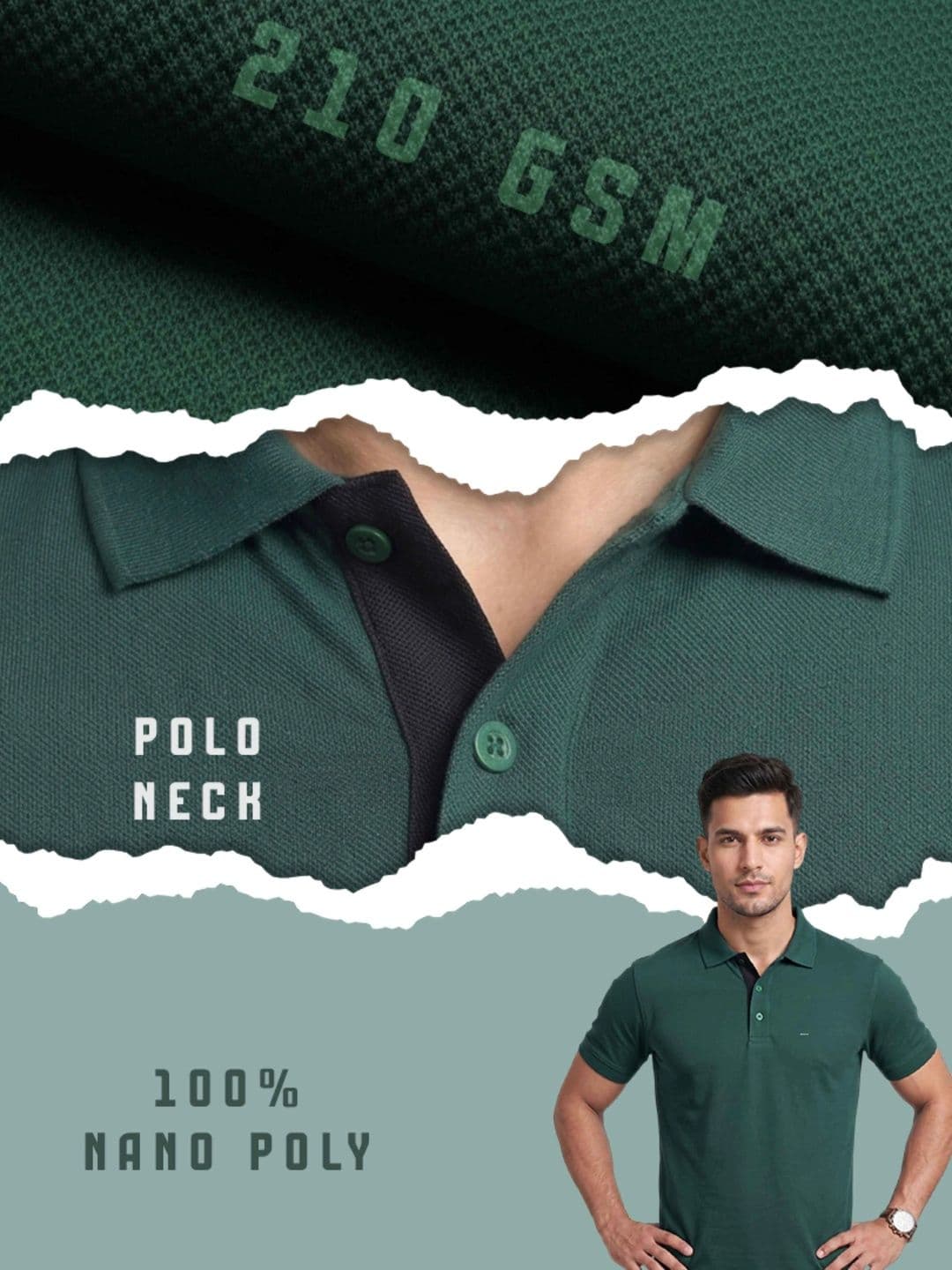 EXCELLO Men Polo Collar T-shirt thumbnail 6