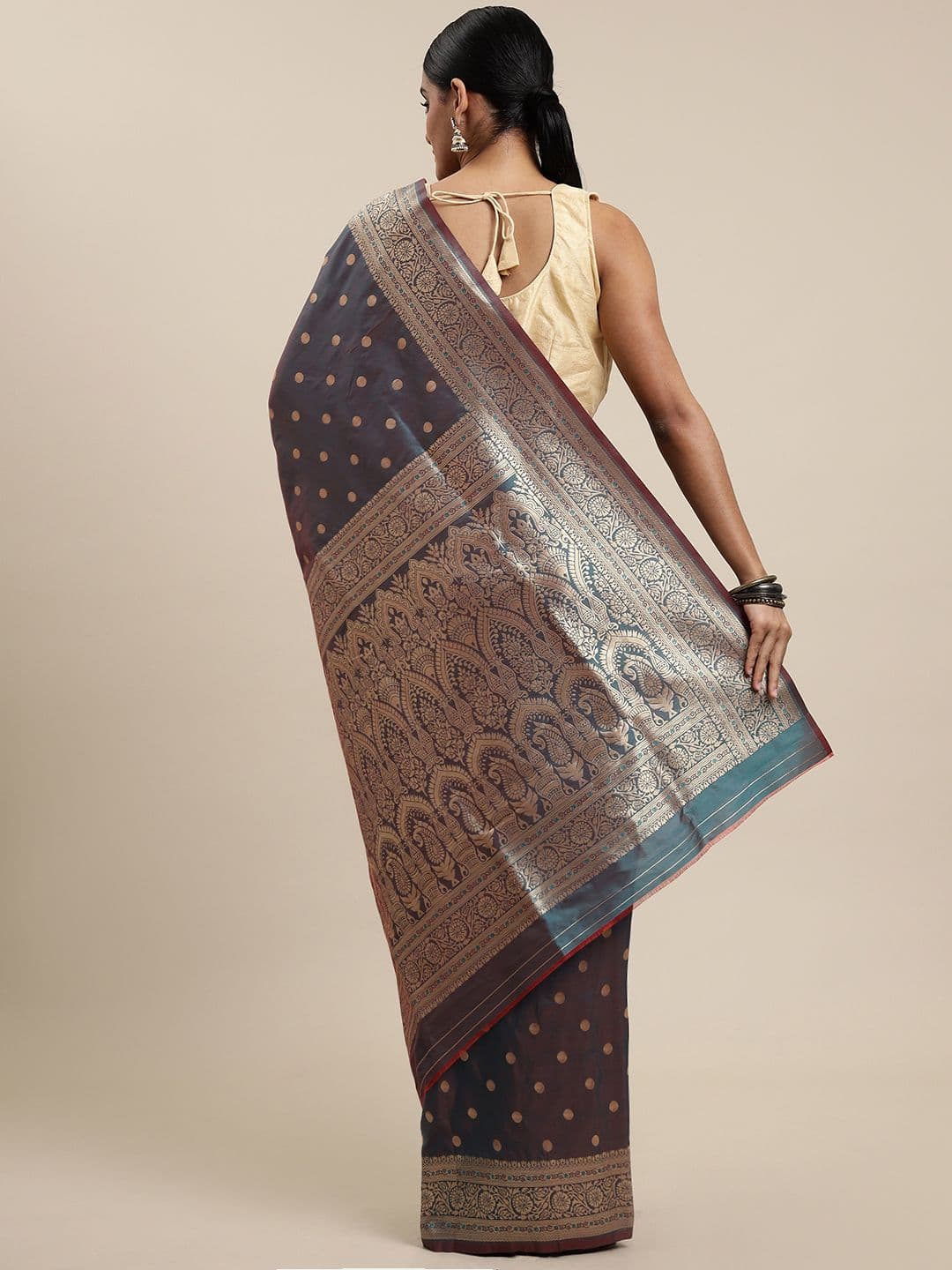 Dhaaga Ghar Woven Design Zari Art Silk Banarasi Saree thumbnail 7