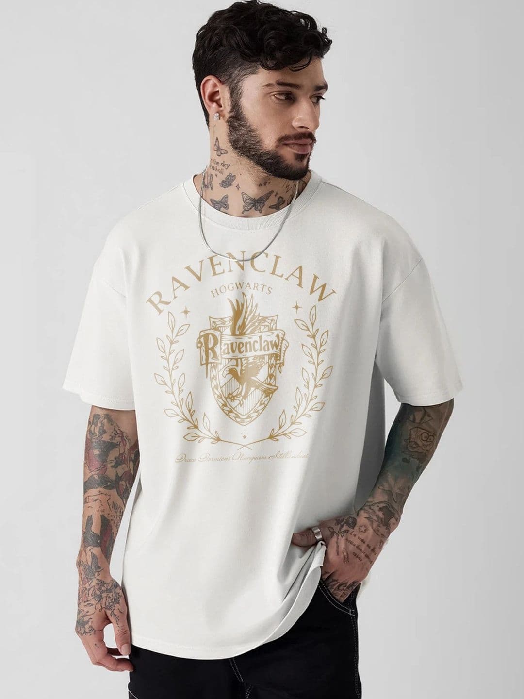Moda rapido X TOGS & TERRE Men  Drop-Shoulder Sleeves Organic Cotton Blend T-shirt thumbnail 2