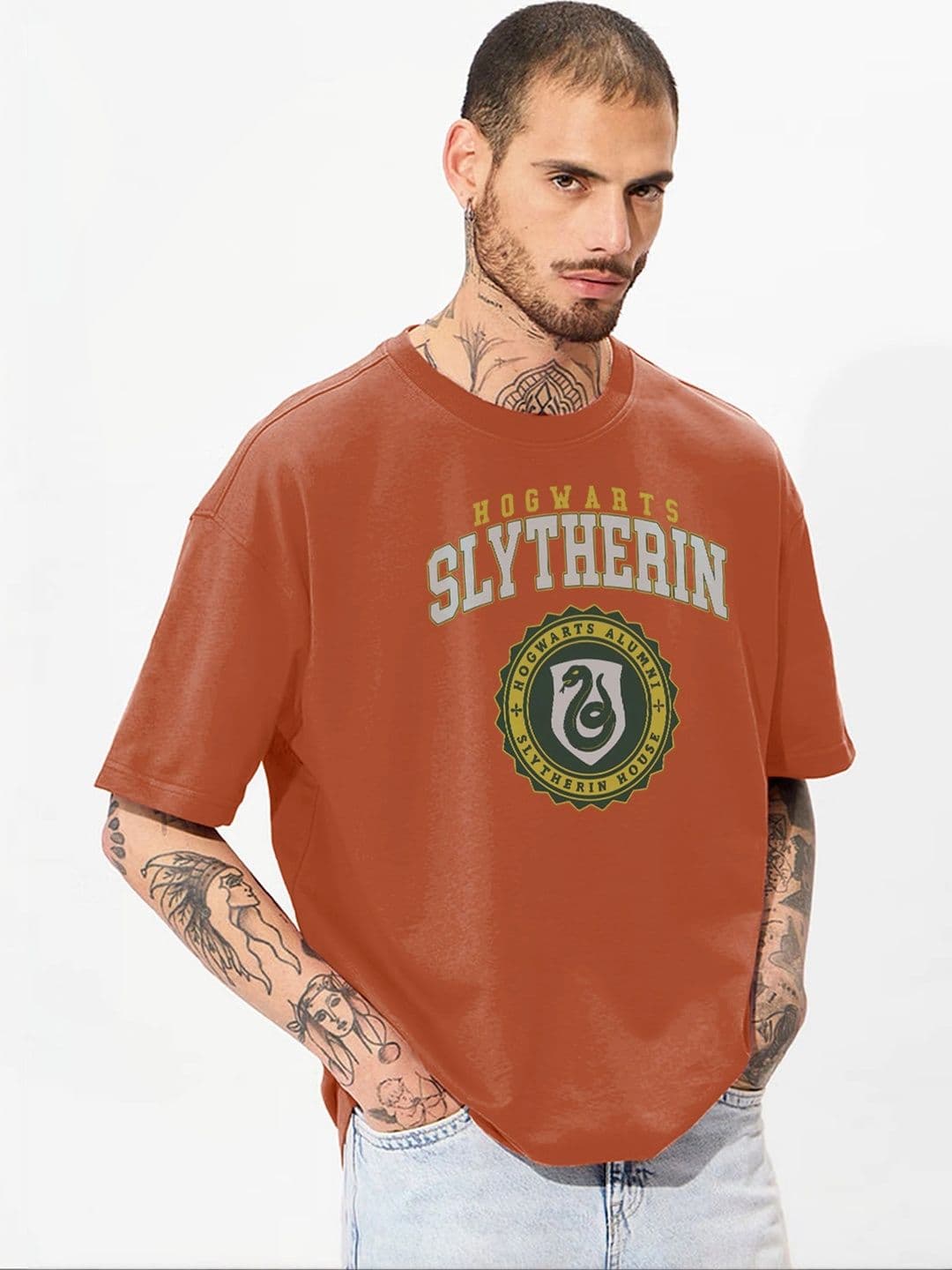 Moda rapido X TOGS & TERRE Men Brand Logo Printed Organic Cotton Blend T-shirt - view 1