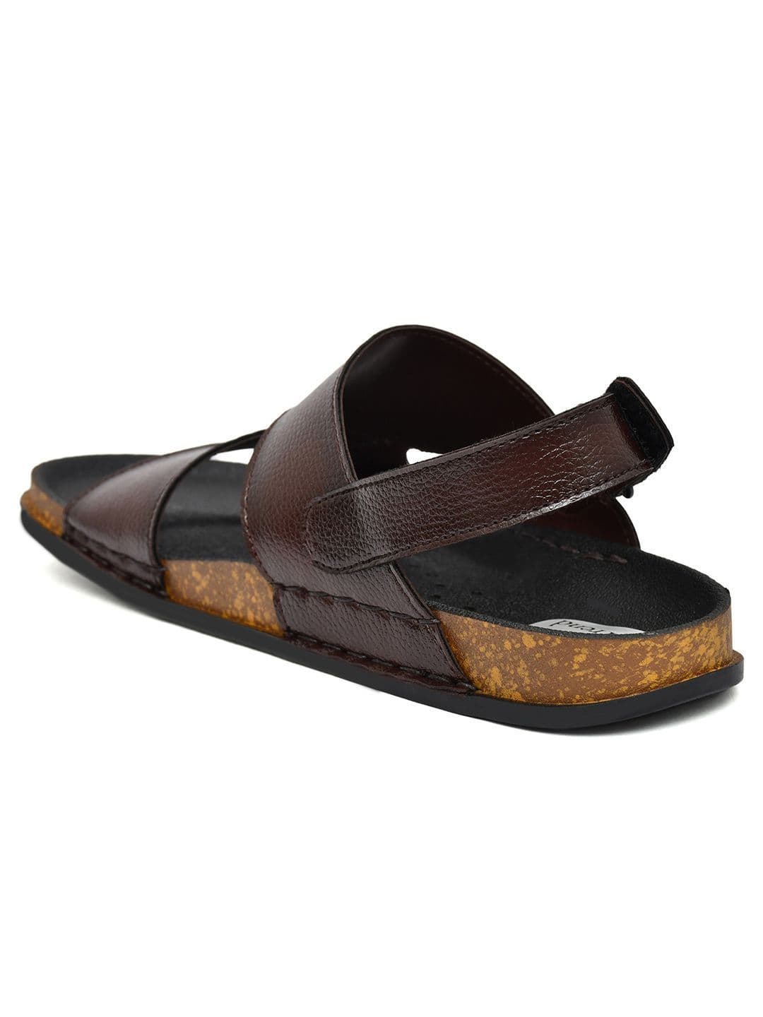 G L Trend Men Casual Waterproof Leather Brown Velcro Sandals thumbnail 2