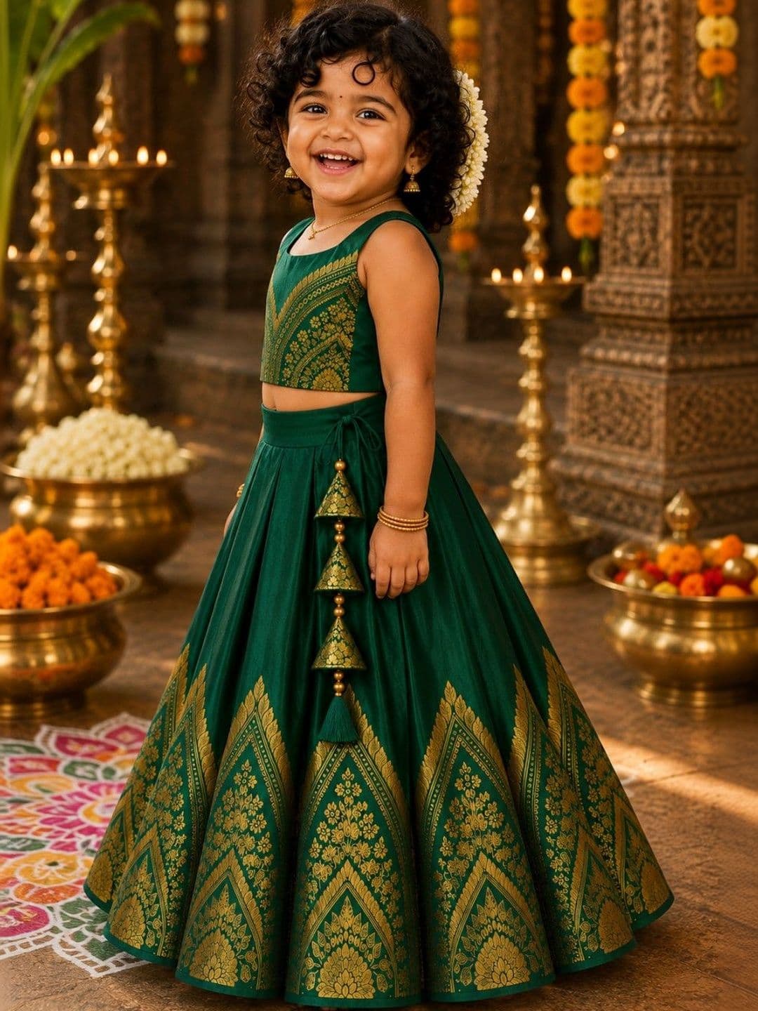 amzira Girls Ready to Wear Lehenga & thumbnail 3