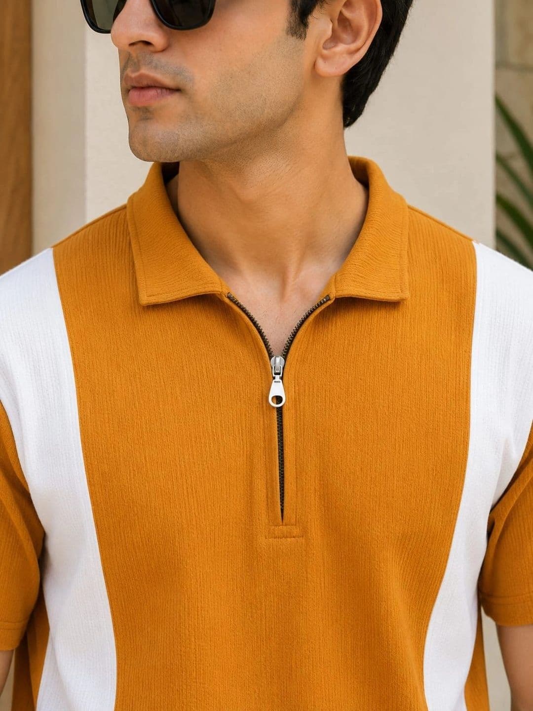 Blushme Men Colourblocked Polo Collar T-shirt thumbnail 3