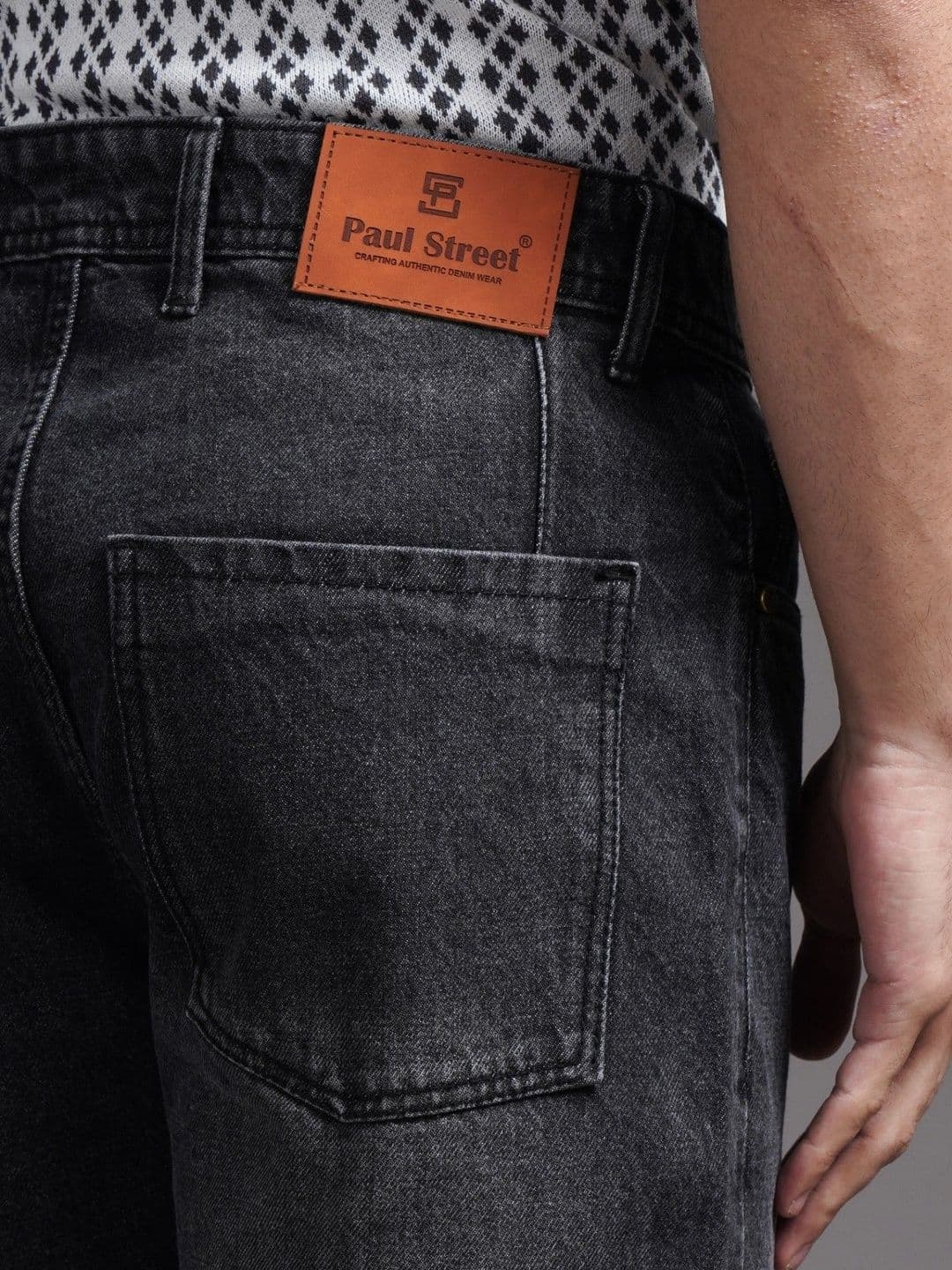 PAUL STREET Men Comfort Tapered Fit Mid-Rise Jeans thumbnail 6