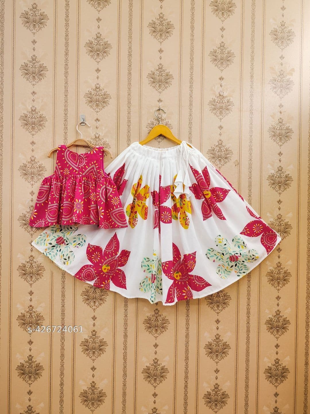KALINI Girls Printed Ready to Wear Lehenga & thumbnail 3