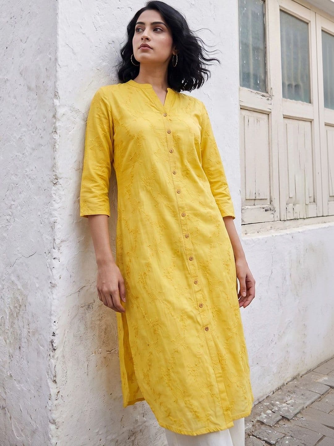 Melange by Lifestyle Women Embroidered Thread Work Kurta - view 1