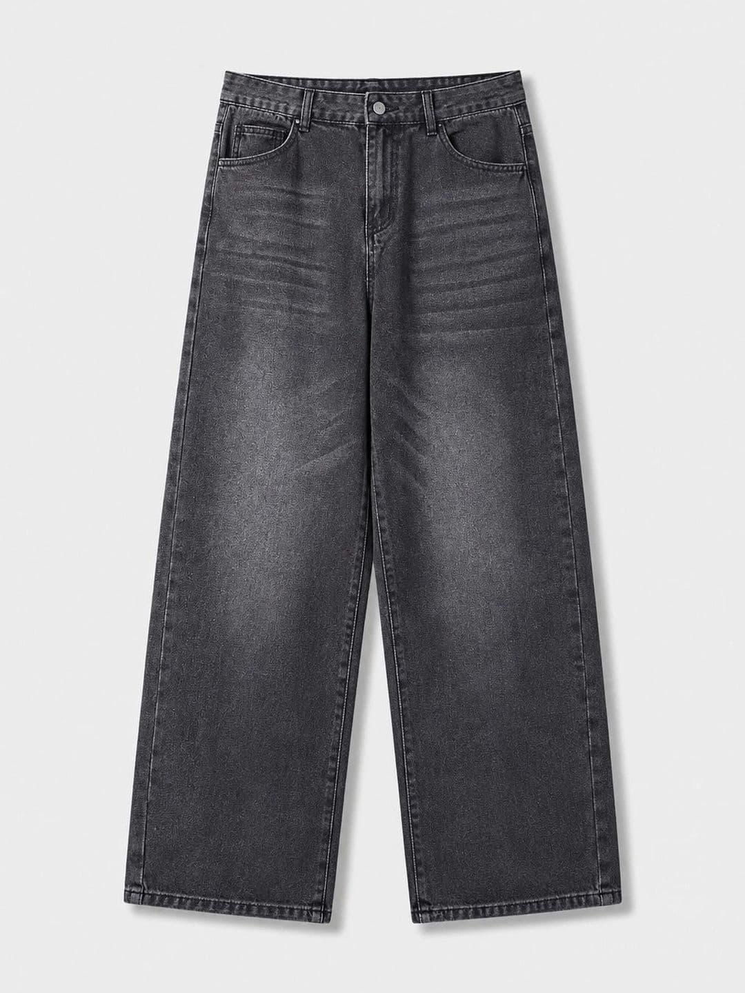 BREXX Men Wide Leg Mid-Rise Light Fade Stretchable Jeans thumbnail 3