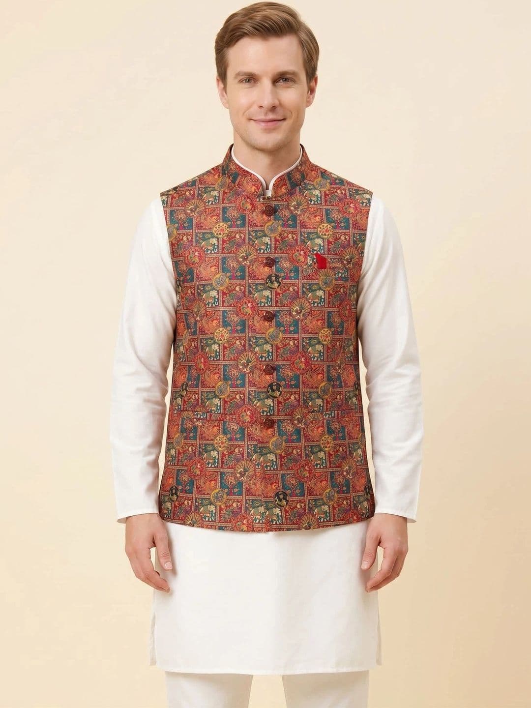 Safa Marwa Printed Nehru Jackets - view 1