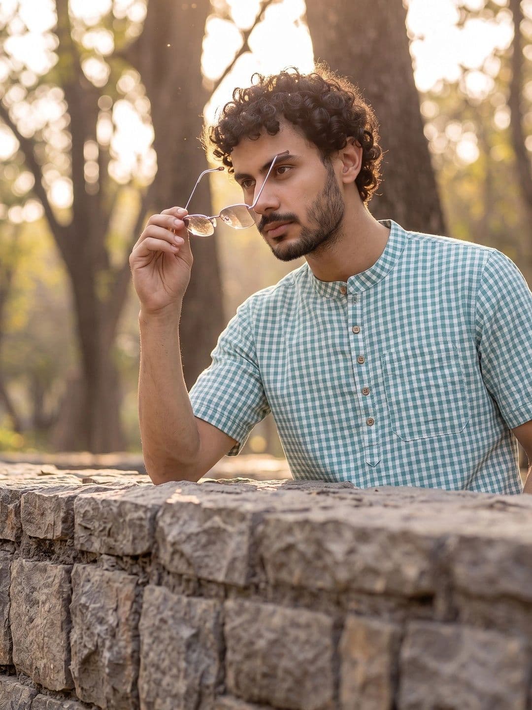 Cot'N Soft Men Checked Kurta thumbnail 3
