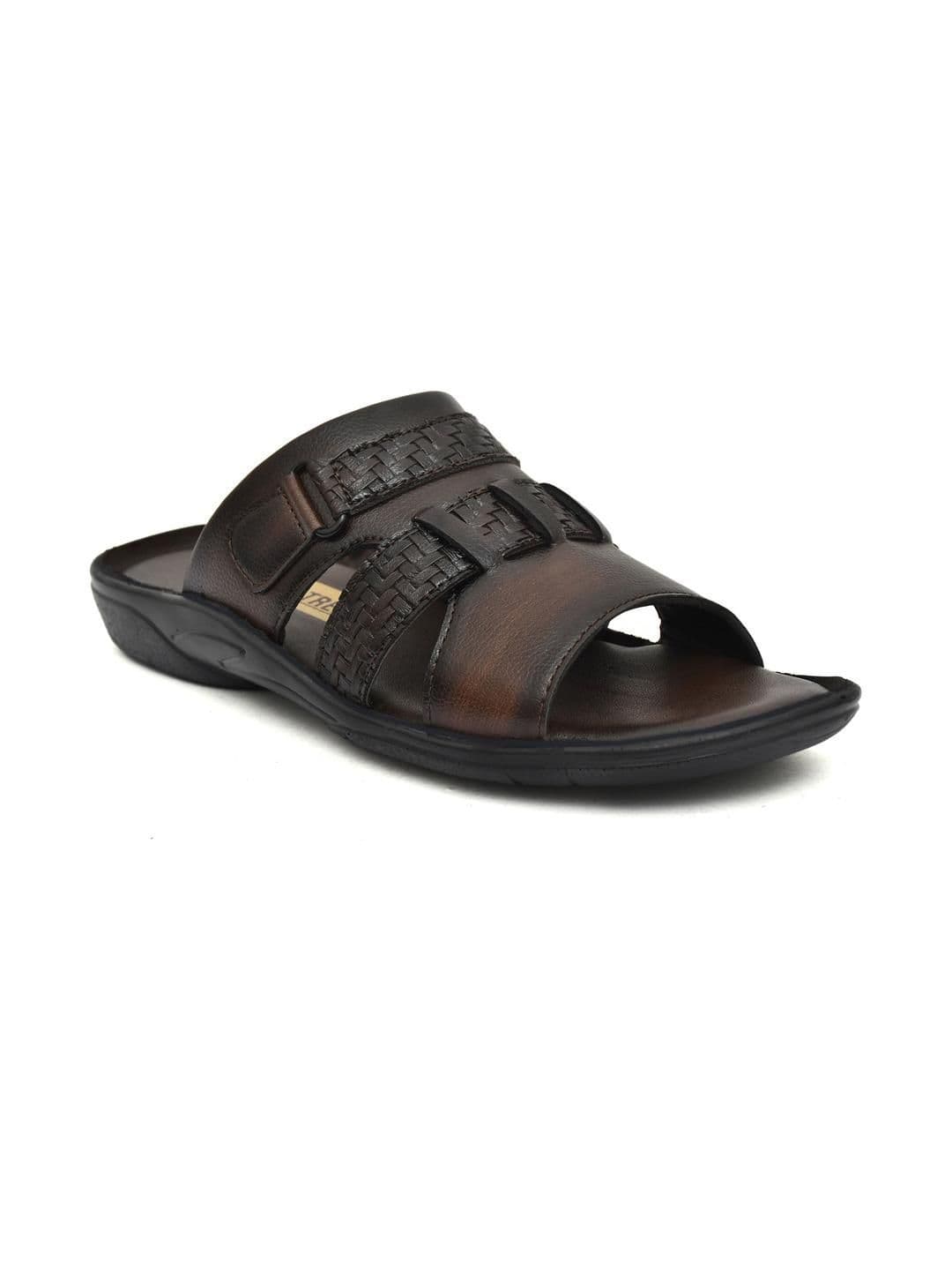G L Trend Men Casual Stylish Comfortable Brown Slip-On Sandals thumbnail 6
