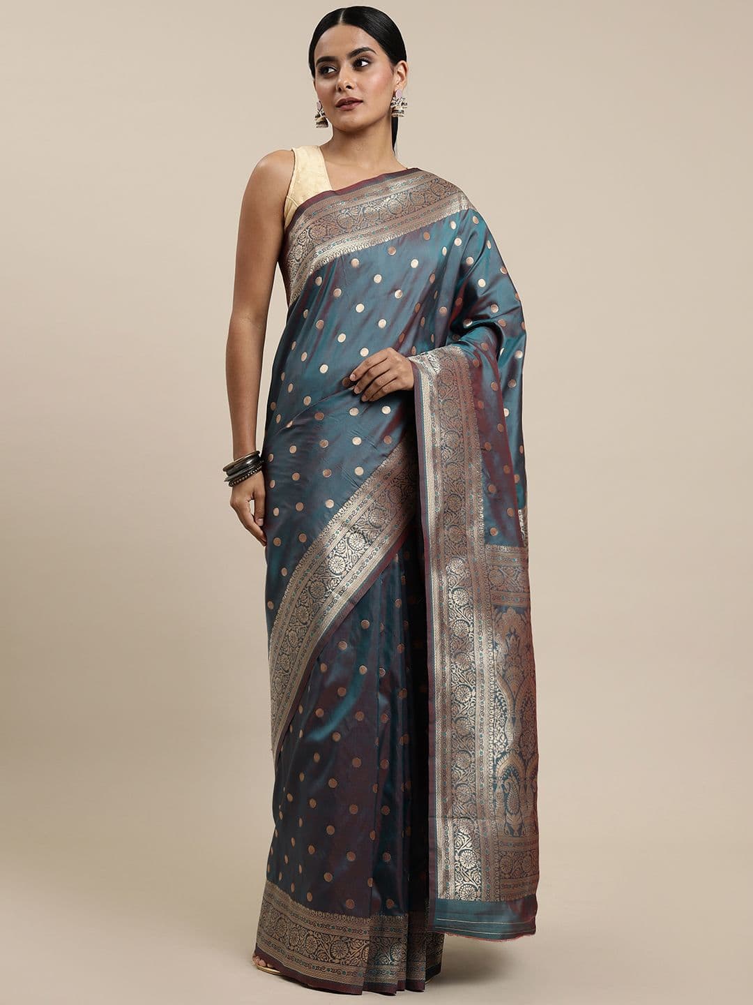 Dhaaga Ghar Woven Design Zari Art Silk Banarasi Saree - view 1