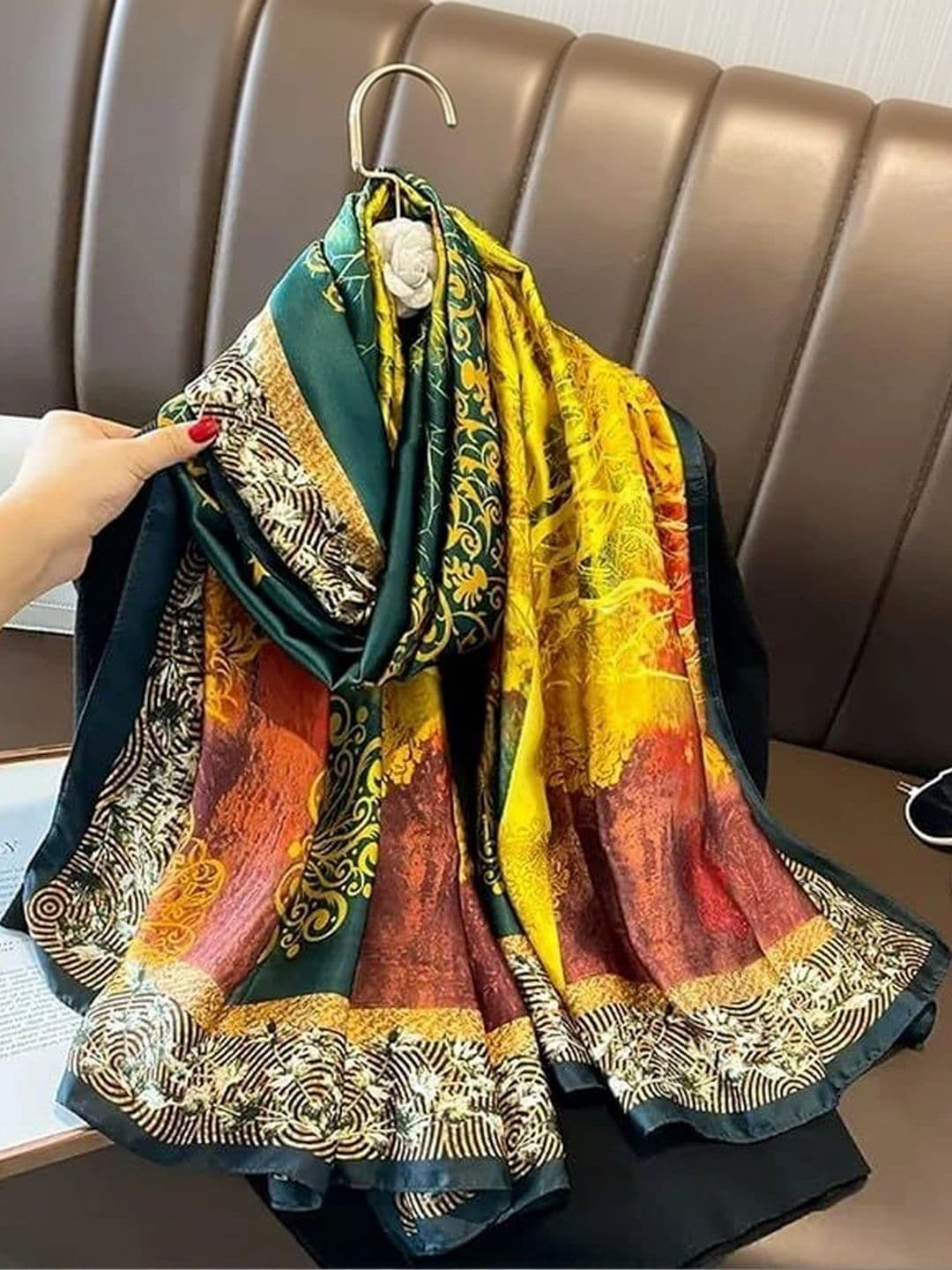 ANDVOGUE Silk Stoles & Scarf for women thumbnail 2