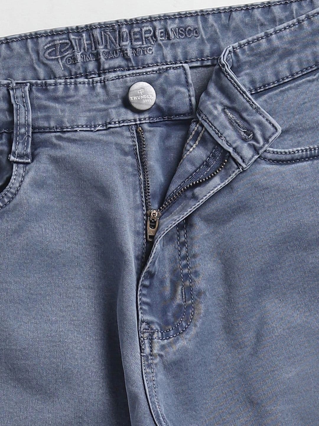 THUNDER JEANS Men Regular Fit Mid-Rise Stretchable Jeans thumbnail 5