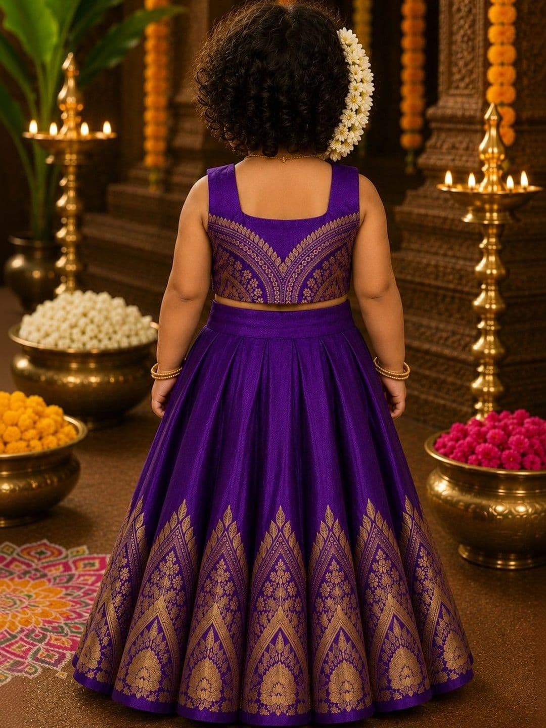 amzira Girls Ready to Wear Lehenga & thumbnail 2