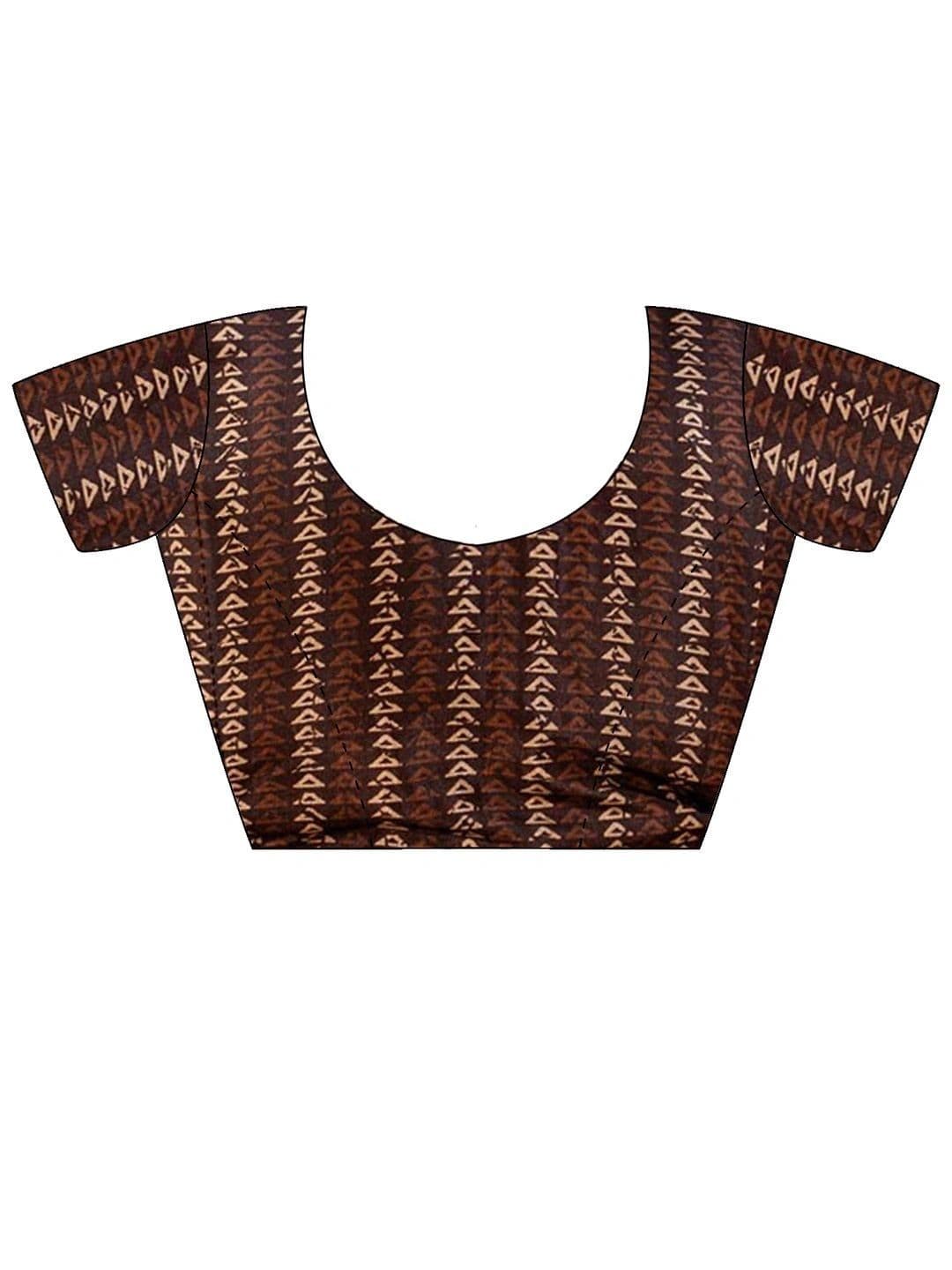 Anouk Batik Silk Blend Designer Block Print Saree thumbnail 4