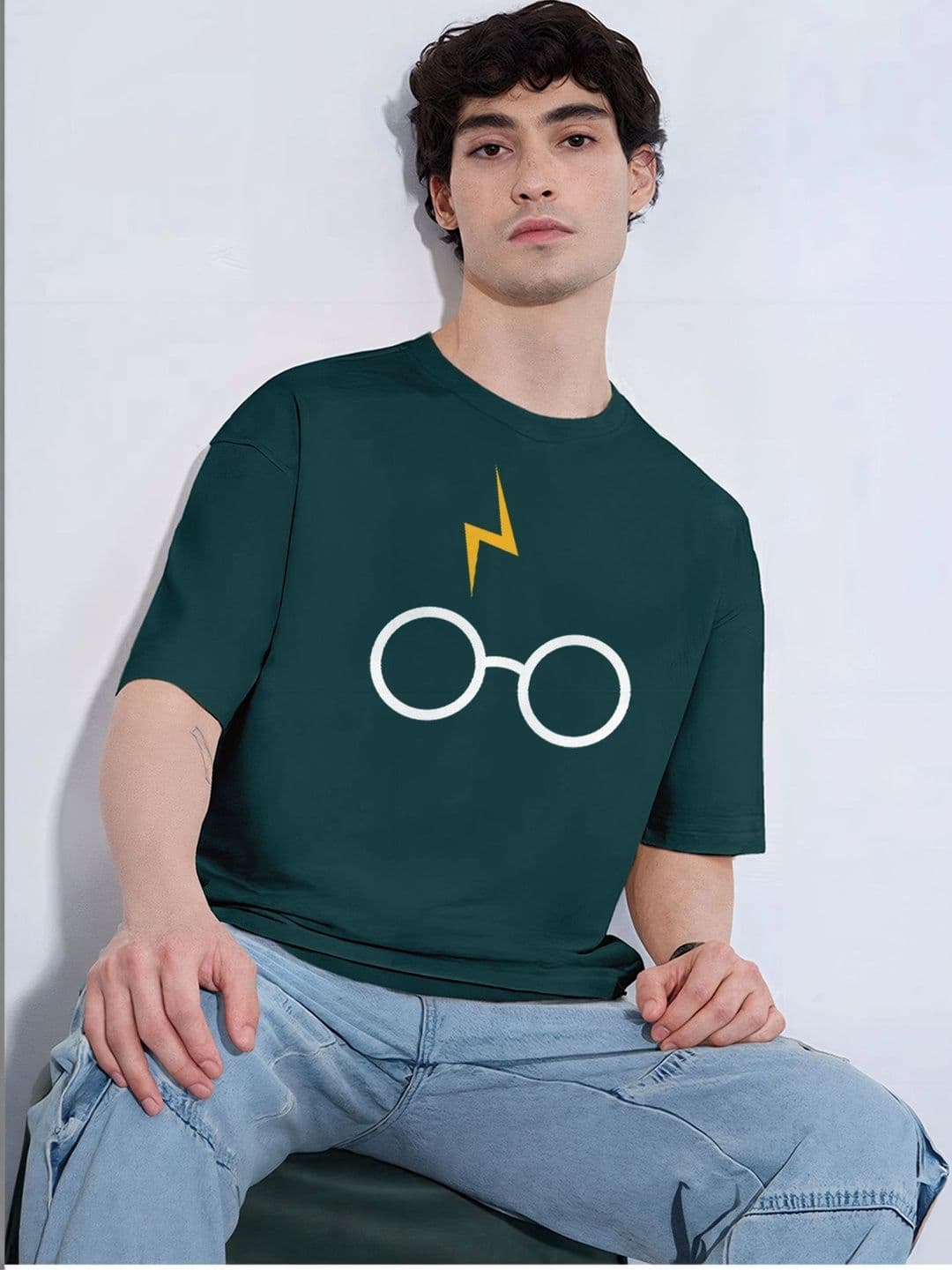 Moda rapido X TOGS & TERRE Men Printed Drop-Shoulder Sleeves Organic Cotton Blend T-shirt - view 1