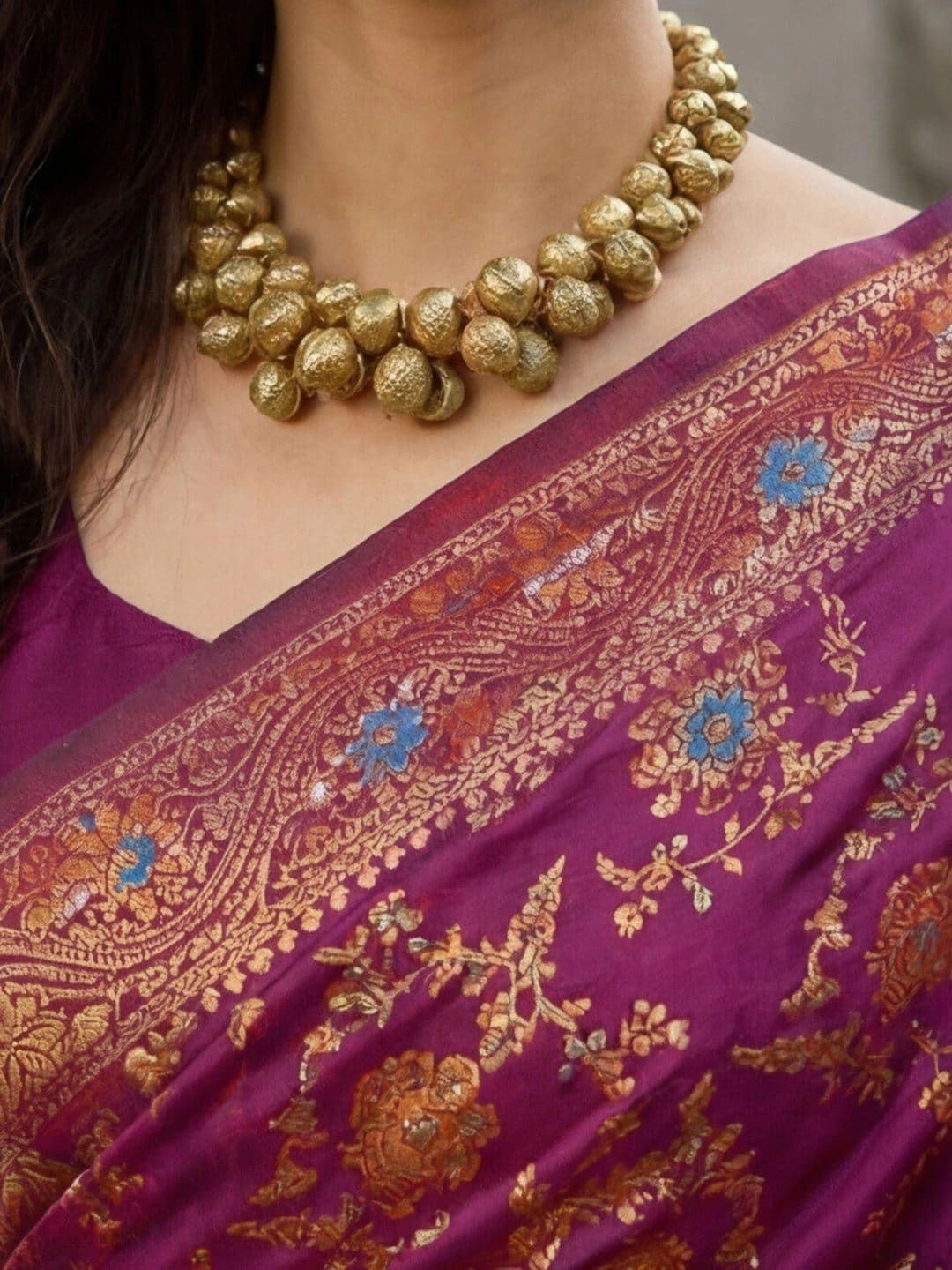 Anouk Rustic Woven Design Zari Silk Blend Designer Kanjeevaram Saree thumbnail 2