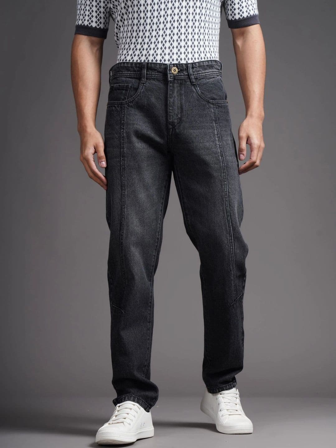 PAUL STREET Men Comfort Tapered Fit Mid-Rise Jeans - view 1