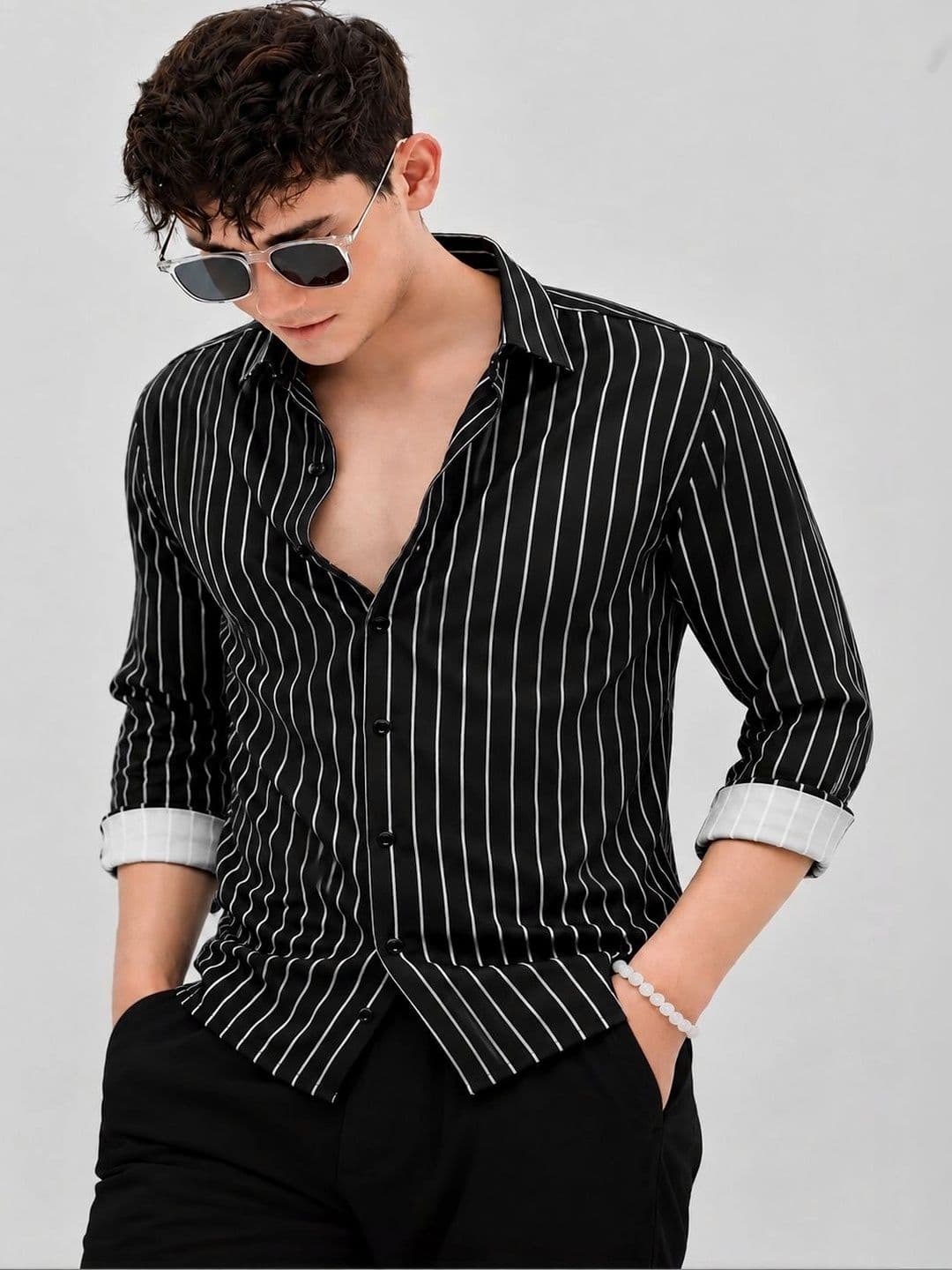 Ravyaah hub Men Striped Casual Shirt - view 1