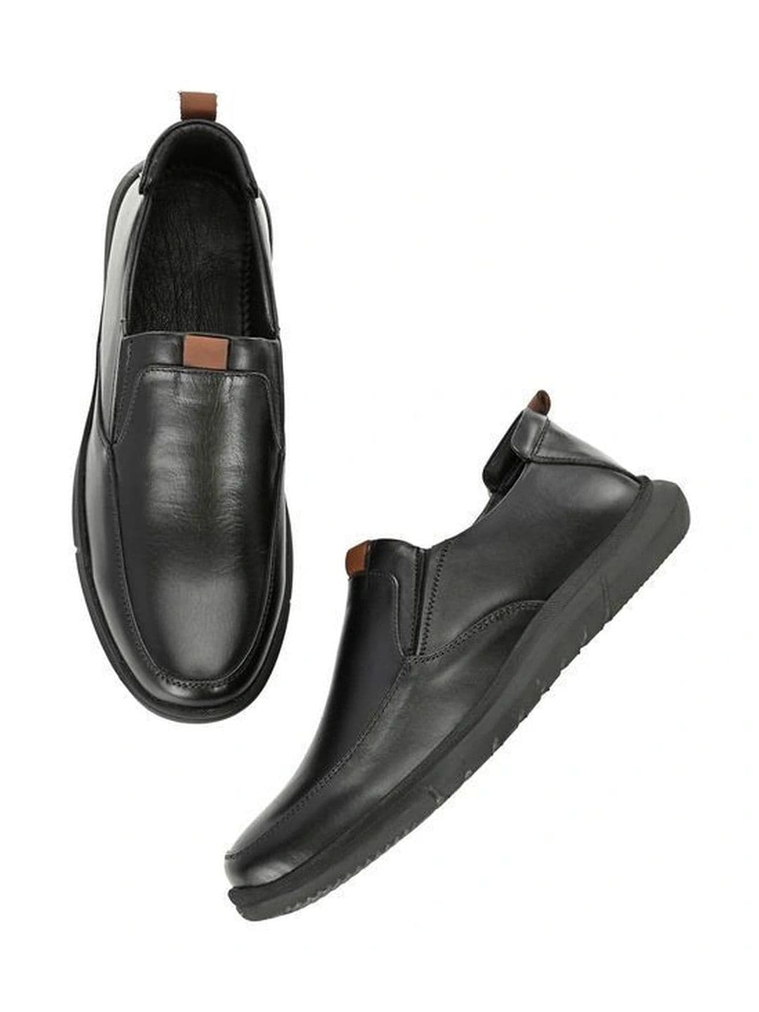 Lushwalk Men Leather Round Toe Slip-On Slip-On Shoes Formal Shoes thumbnail 2