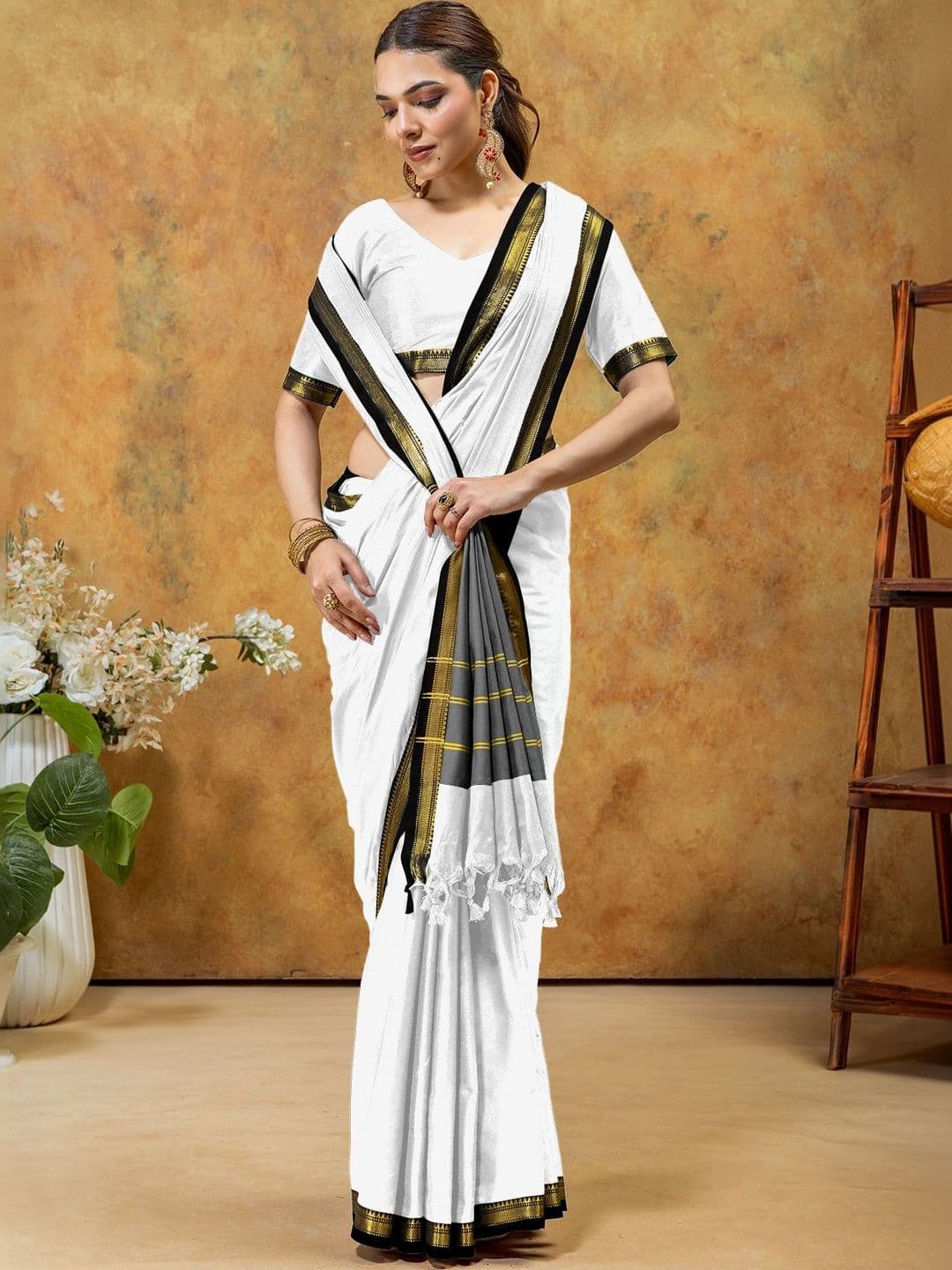 KALINI Zari Designer Gadwal Saree thumbnail 3