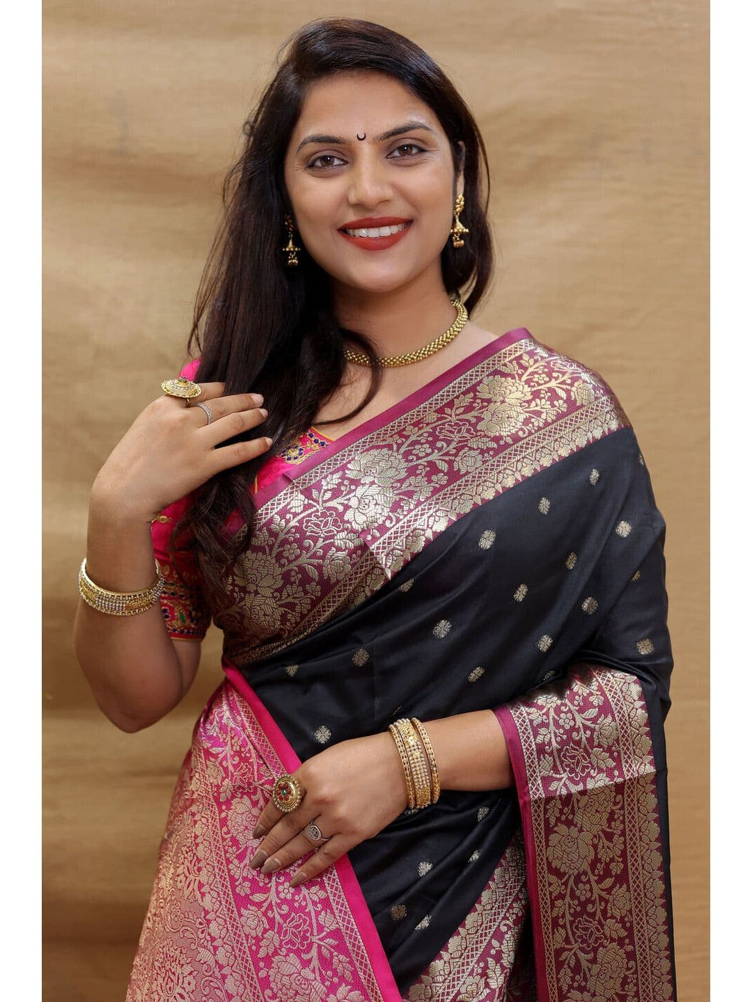 Dhaaga Ghar Woven Design Zari Art Silk Banarasi Saree thumbnail 2