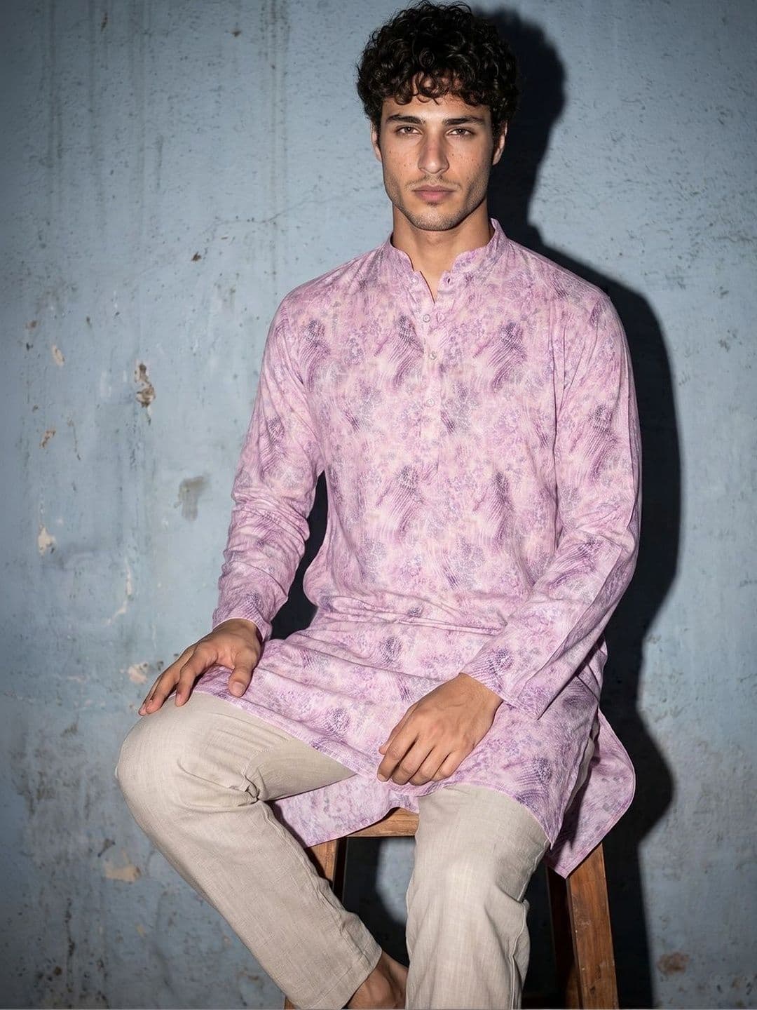 DRIP CHOWK Men Printed Jacquard Kurta thumbnail 6