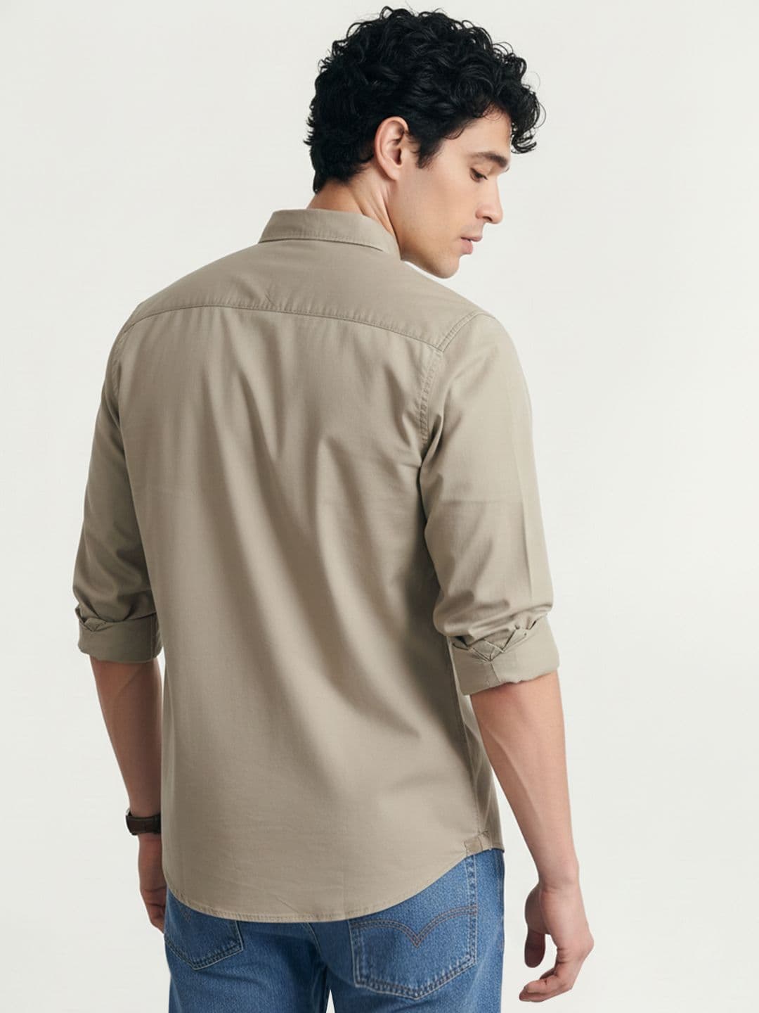 Mast & Harbour Soft Touch Cotton Green Shirt thumbnail 5