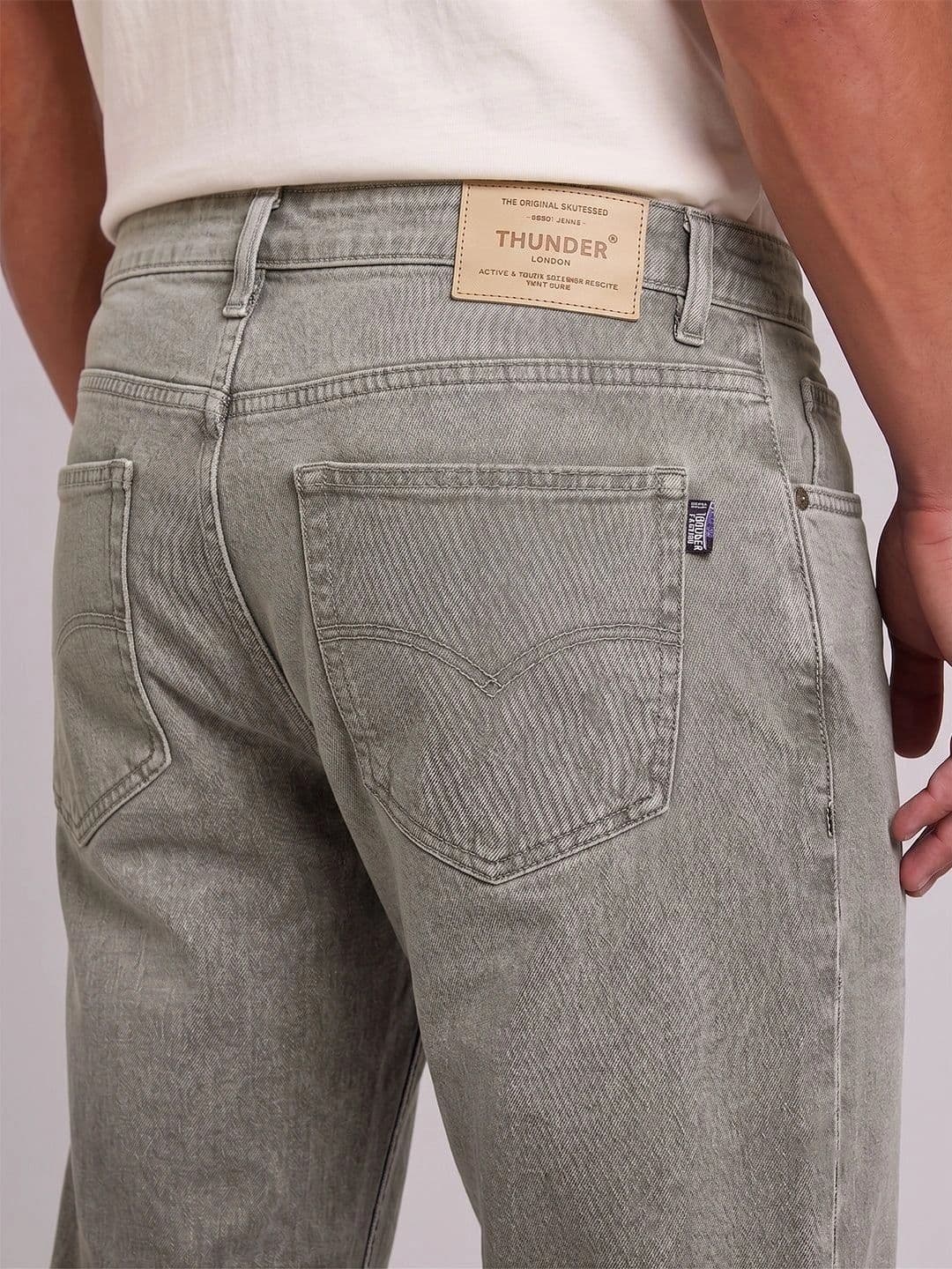 THUNDER JEANS Men Regular Fit Mid-Rise Stretchable Jeans thumbnail 2