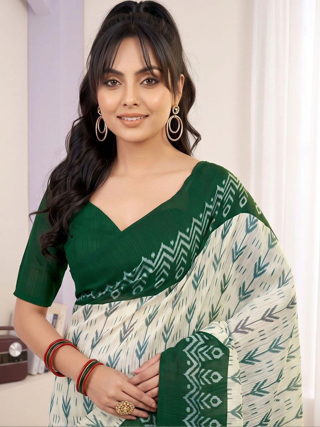 Anouk Ethnic Motifs Designer Bagh Saree thumbnail 5