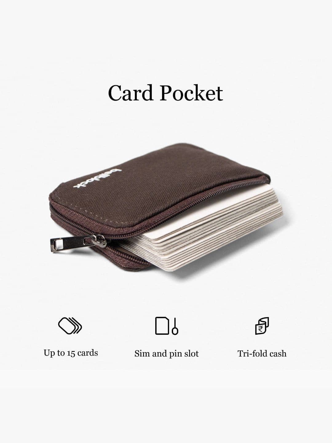 Bellblock Unisex Canvas Zip Around Wallet with SIM Card Holder thumbnail 4